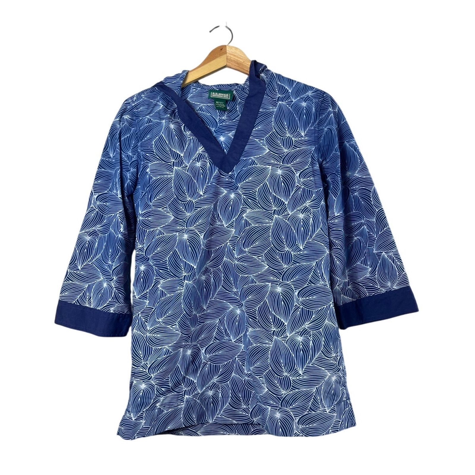 L.L. Bean Women's L.L. Bean Hooded Tropical Print Swim Cover Up S Size S / US 4 / IT 40 - 1 Thumbnail