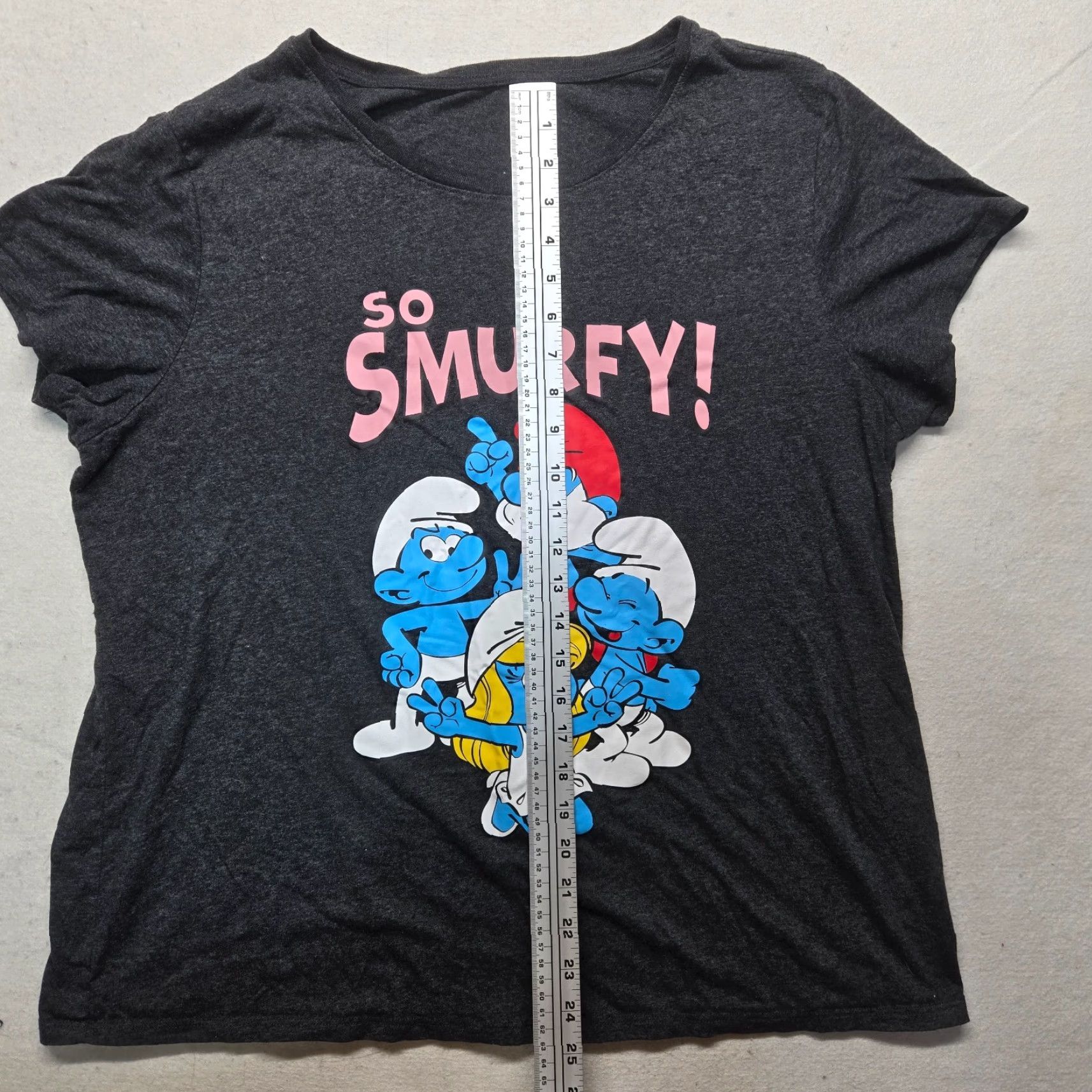 Vintage Spreadshirt Smurfette So Smorey Graphic Tee T-Shirt Adult Women's XL Gray Casual Size XL / US 12-14 / IT 48-50 - 4 Thumbnail