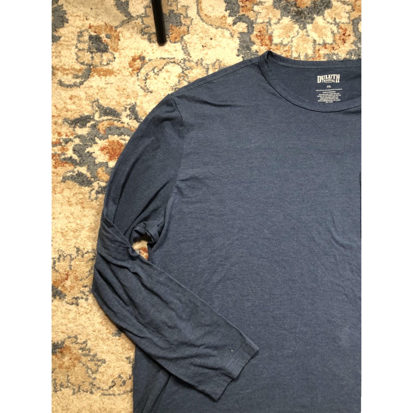 Duluth Trading Company Duluth Trading Co Shirt Mens 3XL Blue Long Sleeve Pocket Tagless Crewneck Tee Size US XXL / EU 58 / 5 - 3 Thumbnail