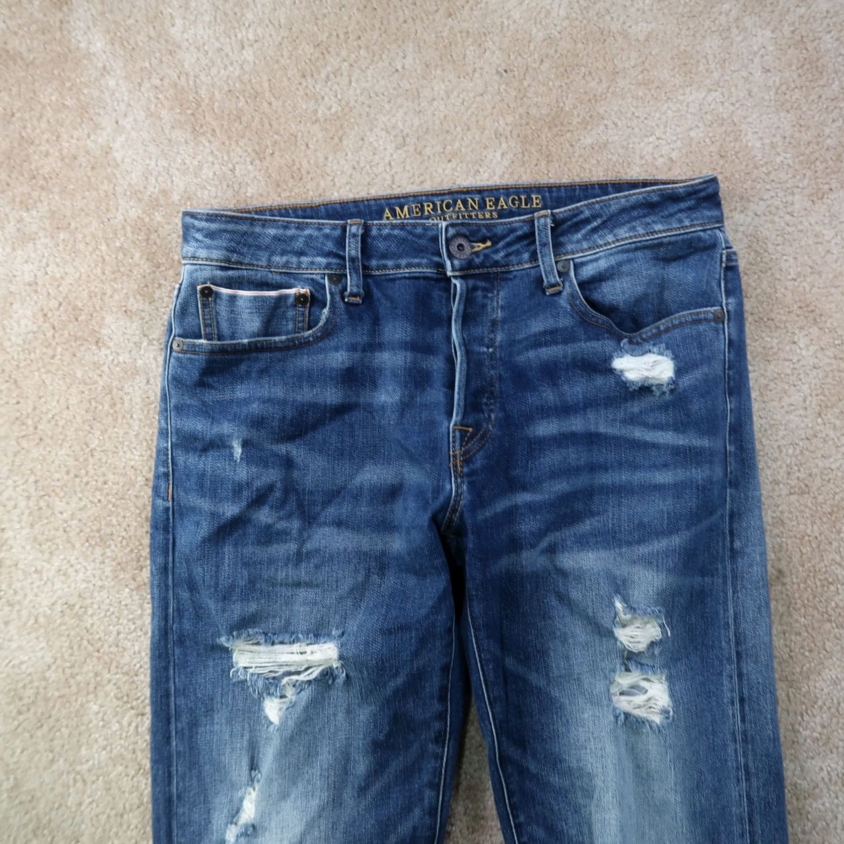 American Eagle Outfitters American Eagle Outfitters Jeans Men 32x34 Slim Straight Denim Button Fly 5-Pocket Zipper Size US 32 / EU 48 - 3 Thumbnail