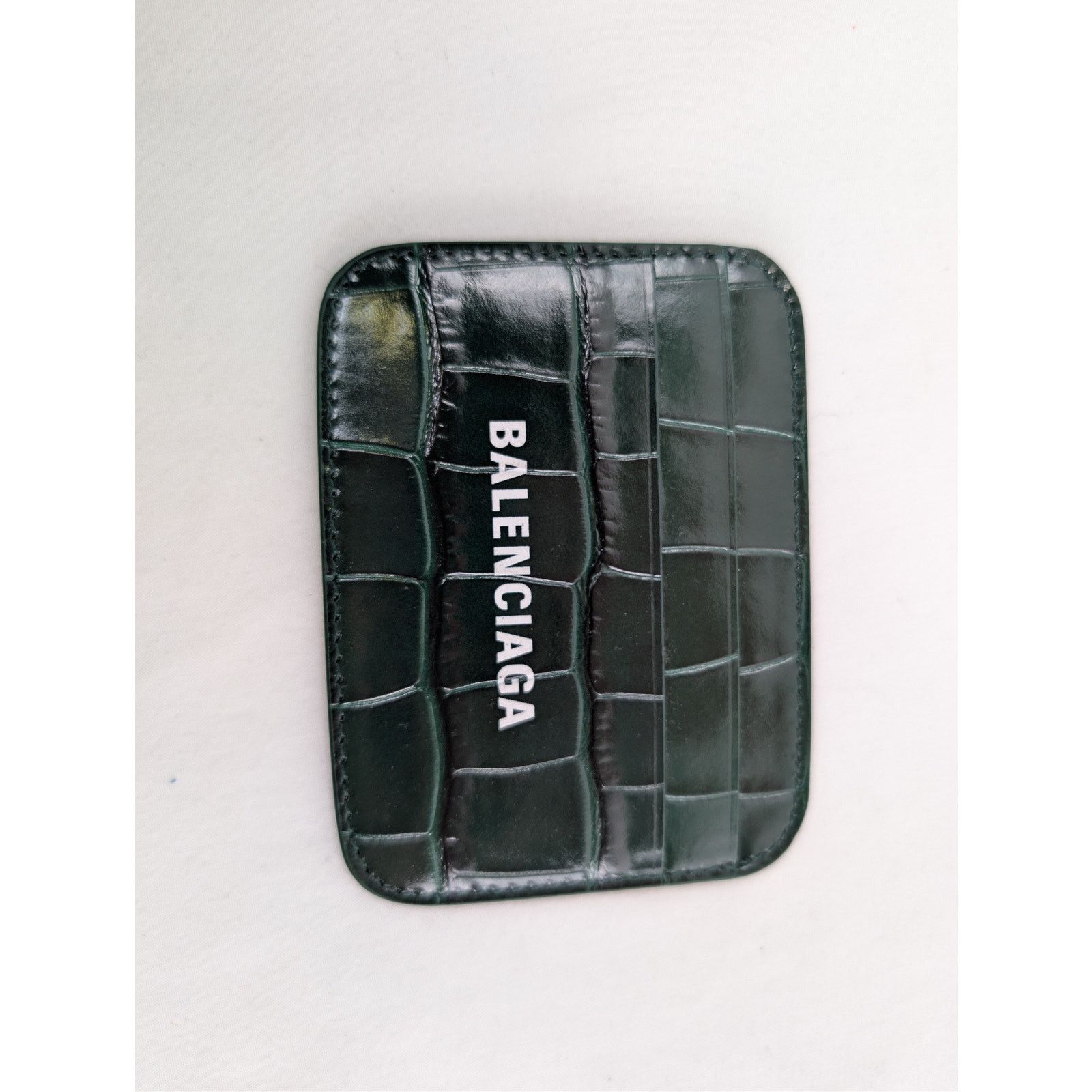 Balenciaga o1rshd1 Size: OS / Shiny Embossed Croc Cash Card Holder Size ONE SIZE - 4 Thumbnail