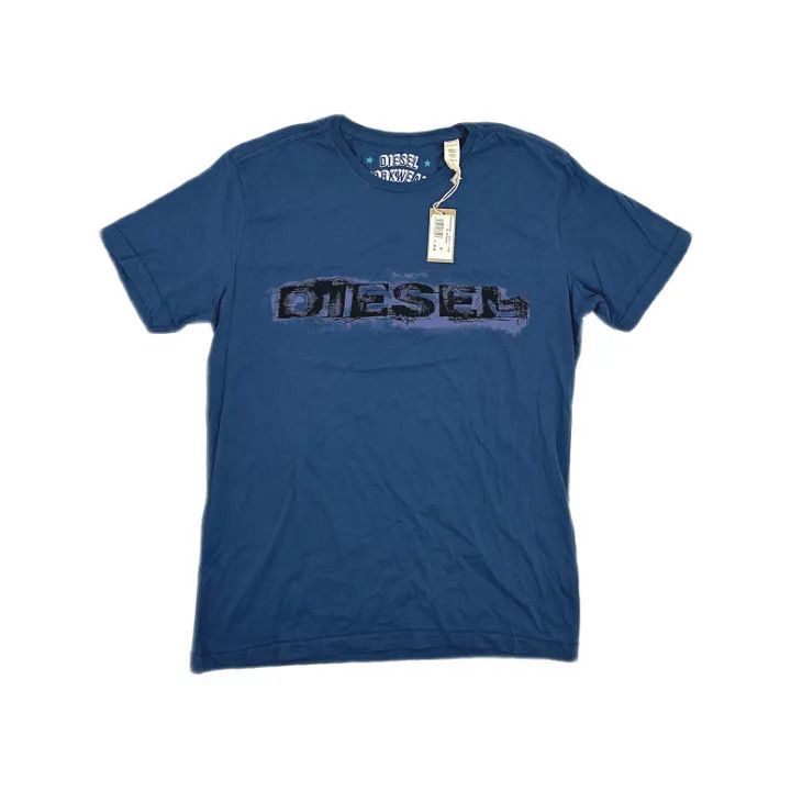 Diesel Diesel Casual Blue Graphic Short Sleeve Tee 0079 Size US M / EU 48-50 / 2 - 1 Thumbnail
