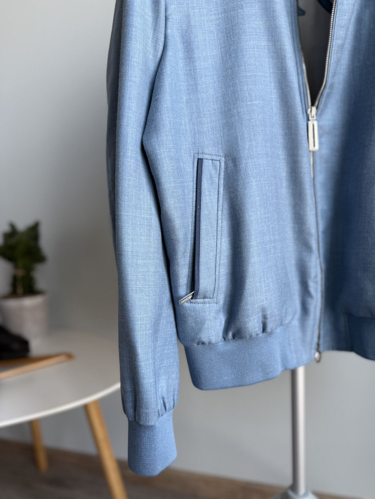 Stefano Ricci RRP~$5790 Stefano Ricci Wool Silk Linen Bomber Jacket Zip Size US L / EU 52-54 / 3 - 10 Thumbnail