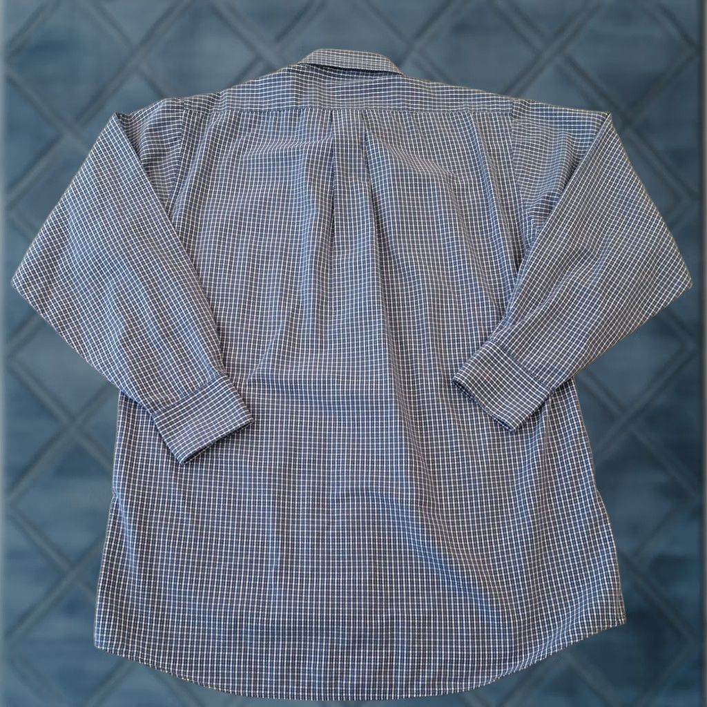 Chaps Chaps Shirt Mens Medium Blue Plaid Long Sleeve Button Down Cotton Blend Regular M Navy/Blue Mens Size US M / EU 48-50 / 2 - 1 Thumbnail