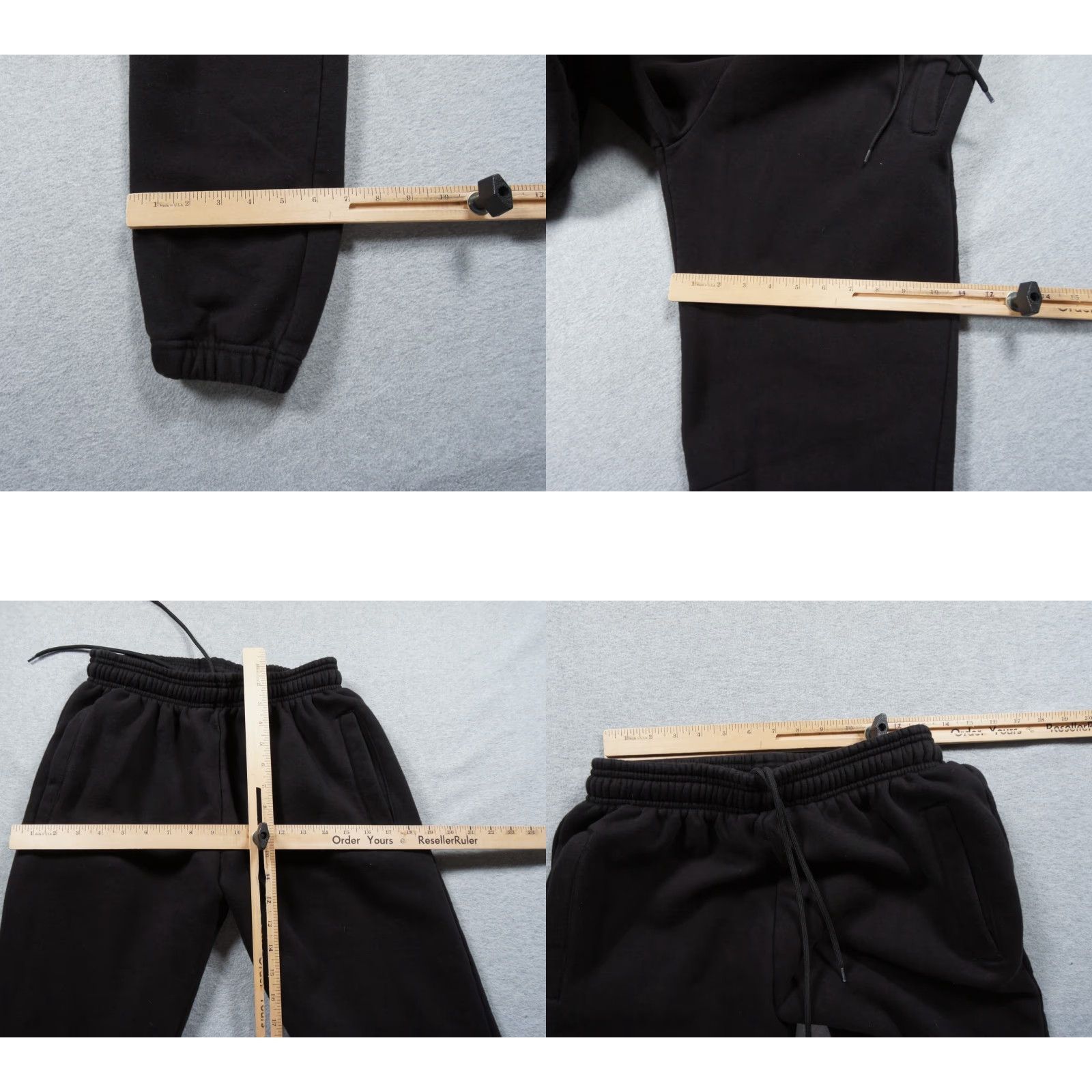 Vintage Hours Sweatpants Men Adult Large Black Fleece Tapered Casual Comfort Lounge Pants with Pockets Size US 33 - 8 Thumbnail