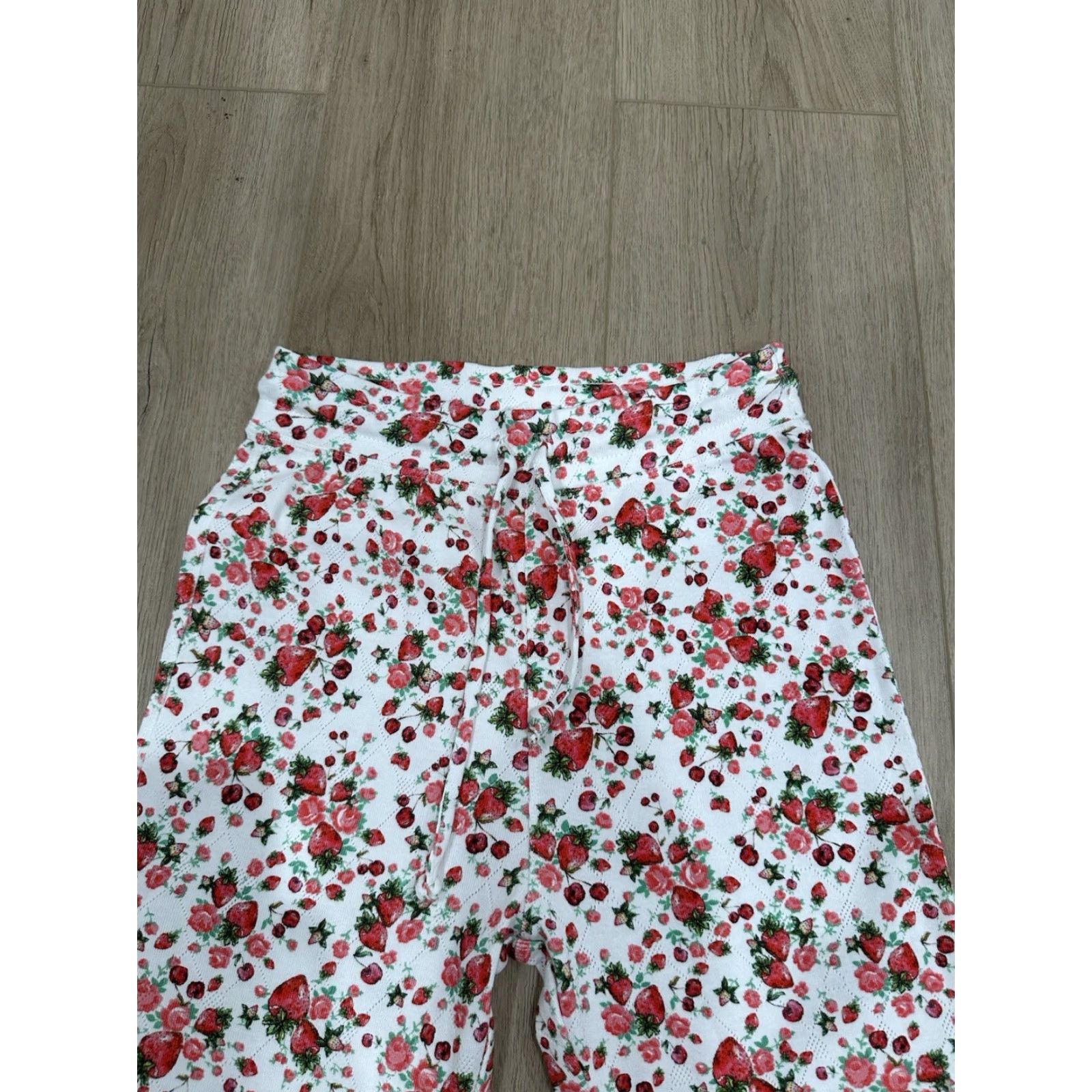 LoveShackFancy VINTAGE LOVESHACKFANCY Brently Fruity Print Slim Pajama Pants Womens XS Cotton Size 26" / US 2 / IT 38 - 4 Thumbnail