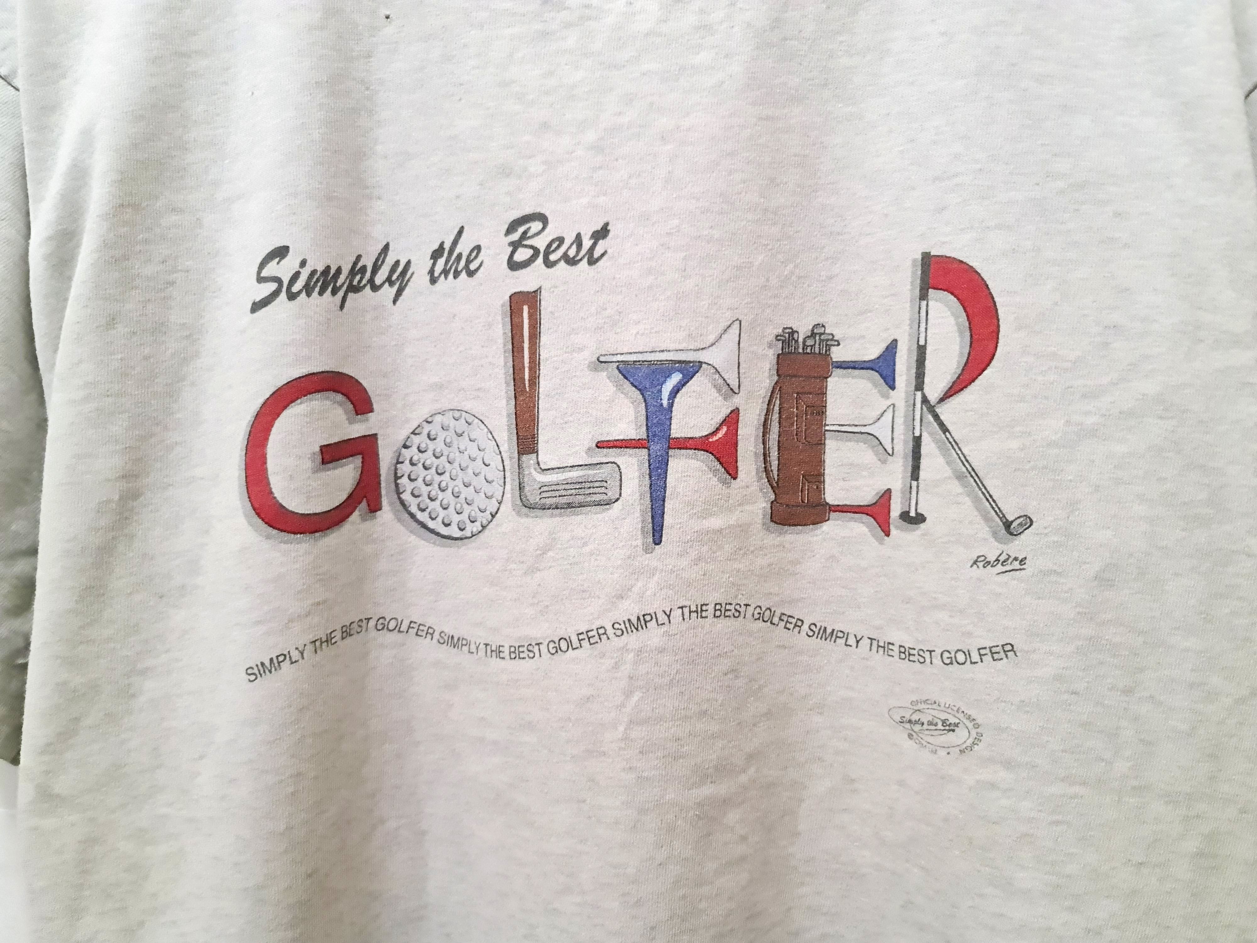 Fruit Of The Loom 90s Vintage Single Stitched Simply the Best Golfer tshirt Size US L / EU 52-54 / 3 - 2 Thumbnail