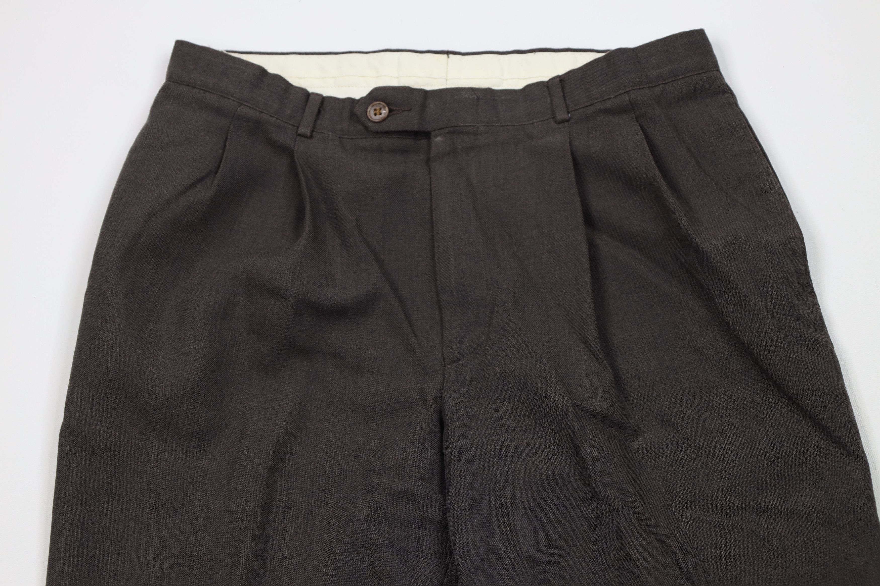 Vintage Vintage 90s Streetwear Gabardine Blend Pleated Chino Pants Size US 30 / EU 46 - 2 Thumbnail