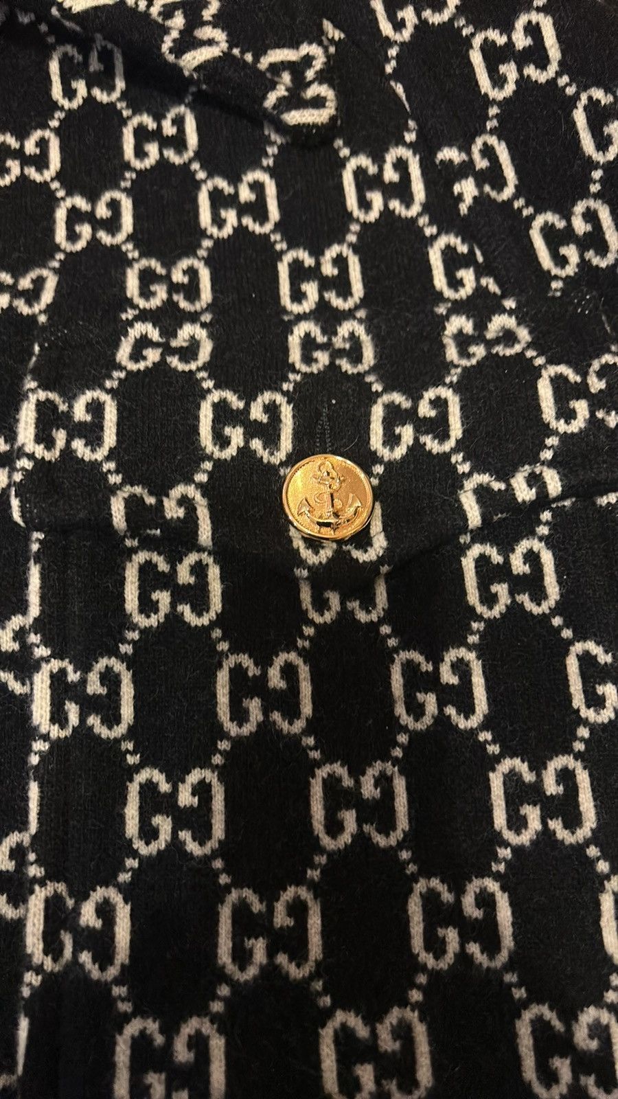 Gucci GUCCI GG Supreme Cape Wool Black White Cloak Size S / US 4 / IT 40 - 6 Thumbnail