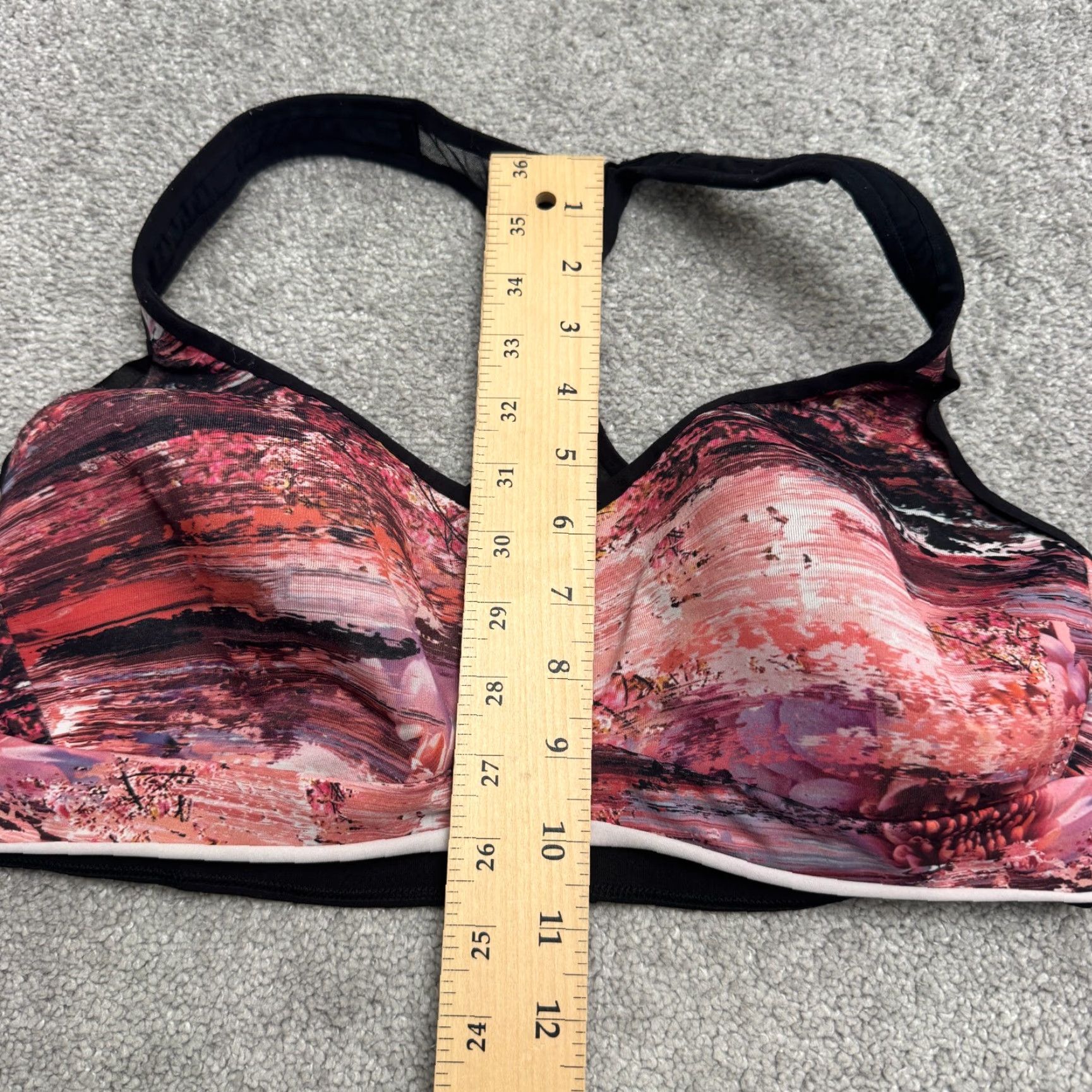Lululemon Lululemon Energy Blooming Pixie Abstract Padded Sports Bra 8 Racerback Multicolor Breathable Medium Support Womens Size ONE SIZE - 7 Thumbnail