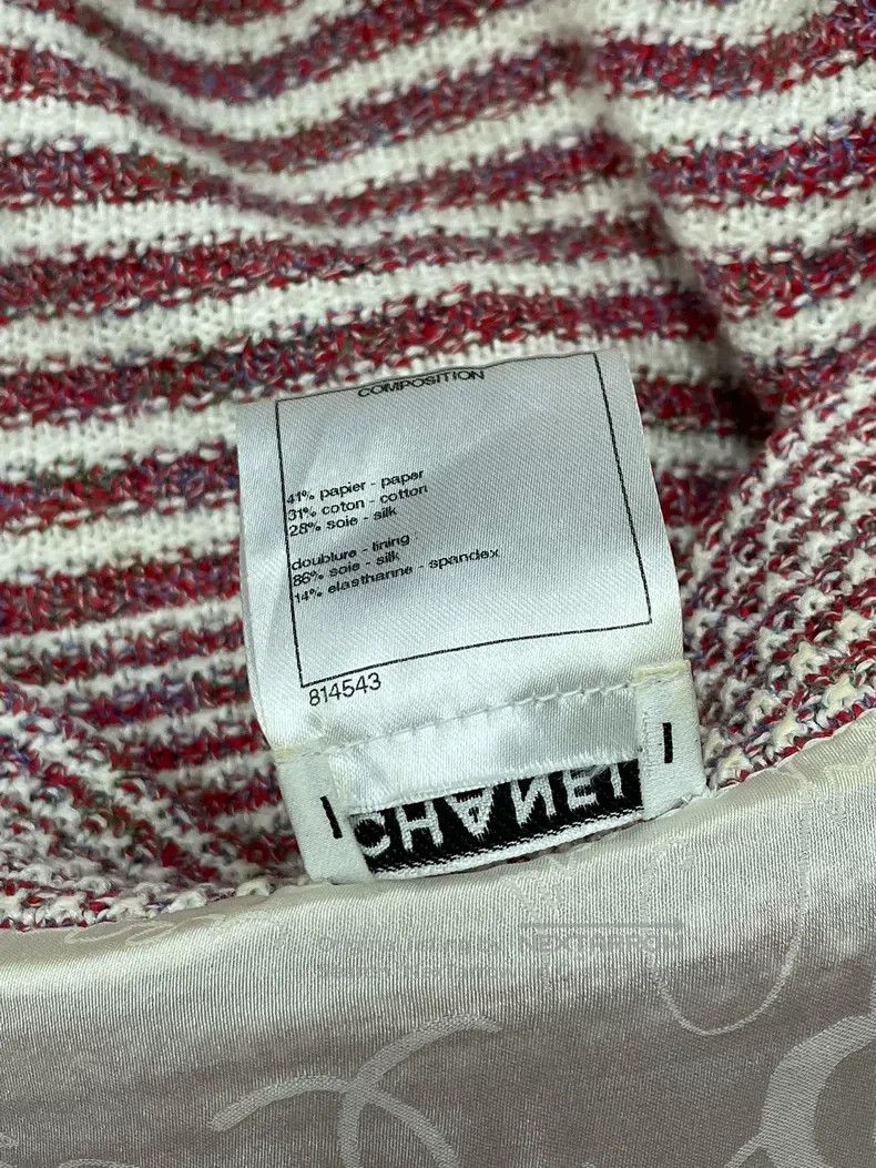 Chanel Chanel Red striped knitted skirt and short skirt Size 26" / US 2 / IT 38 - 7 Thumbnail
