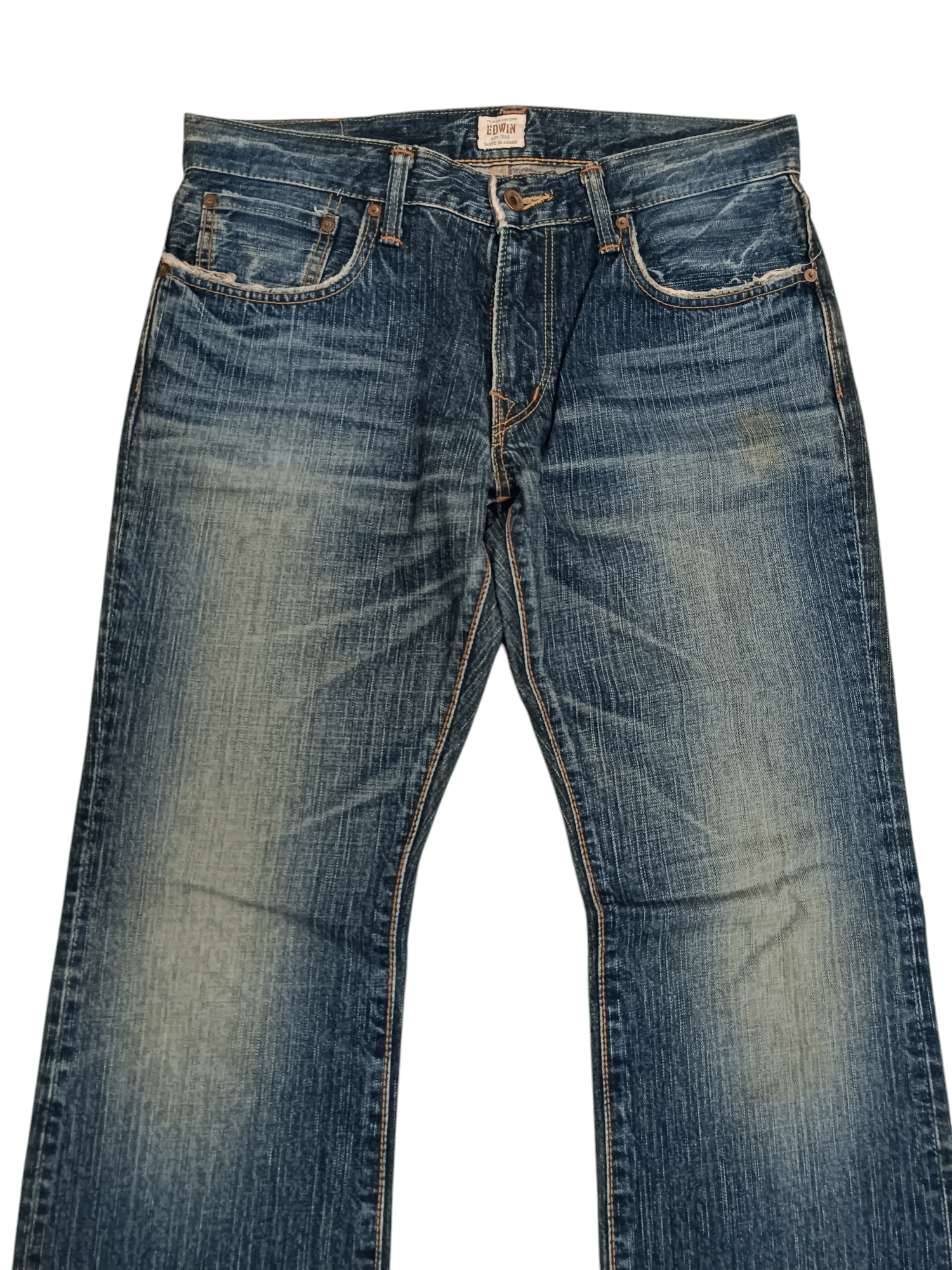Edwin Vintage Edwin Made In Japan Orange Tab Flared Boot Cut Size US 34 / EU 50 - 15 Thumbnail