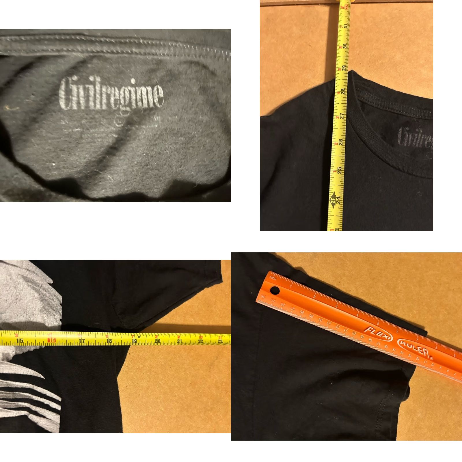 Vintage Civilregime Love Kills Shirt Adult Medium Black Short Sleeve Graphic Print Logo Crew Neck T-Shirt Mens Regular Fit Cotton Knit 2010-2019 Size US M / EU 48-50 / 2 - 8 Thumbnail
