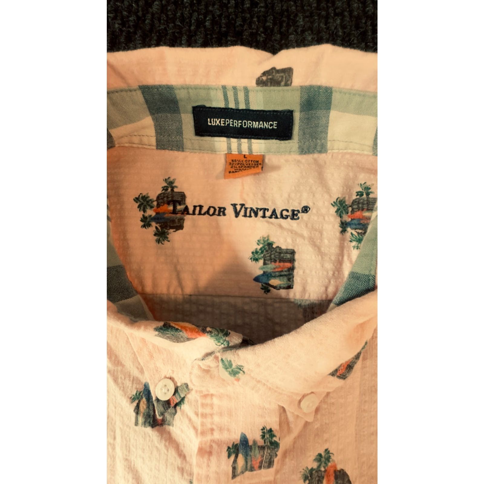 Pinko VINTAGE Tailor Vintage Surfboard Shirt Mens L Pink Surfboard Hawaiian Button-Up Short Sleeve Tailor Vintage Size US 33 - 2 Thumbnail