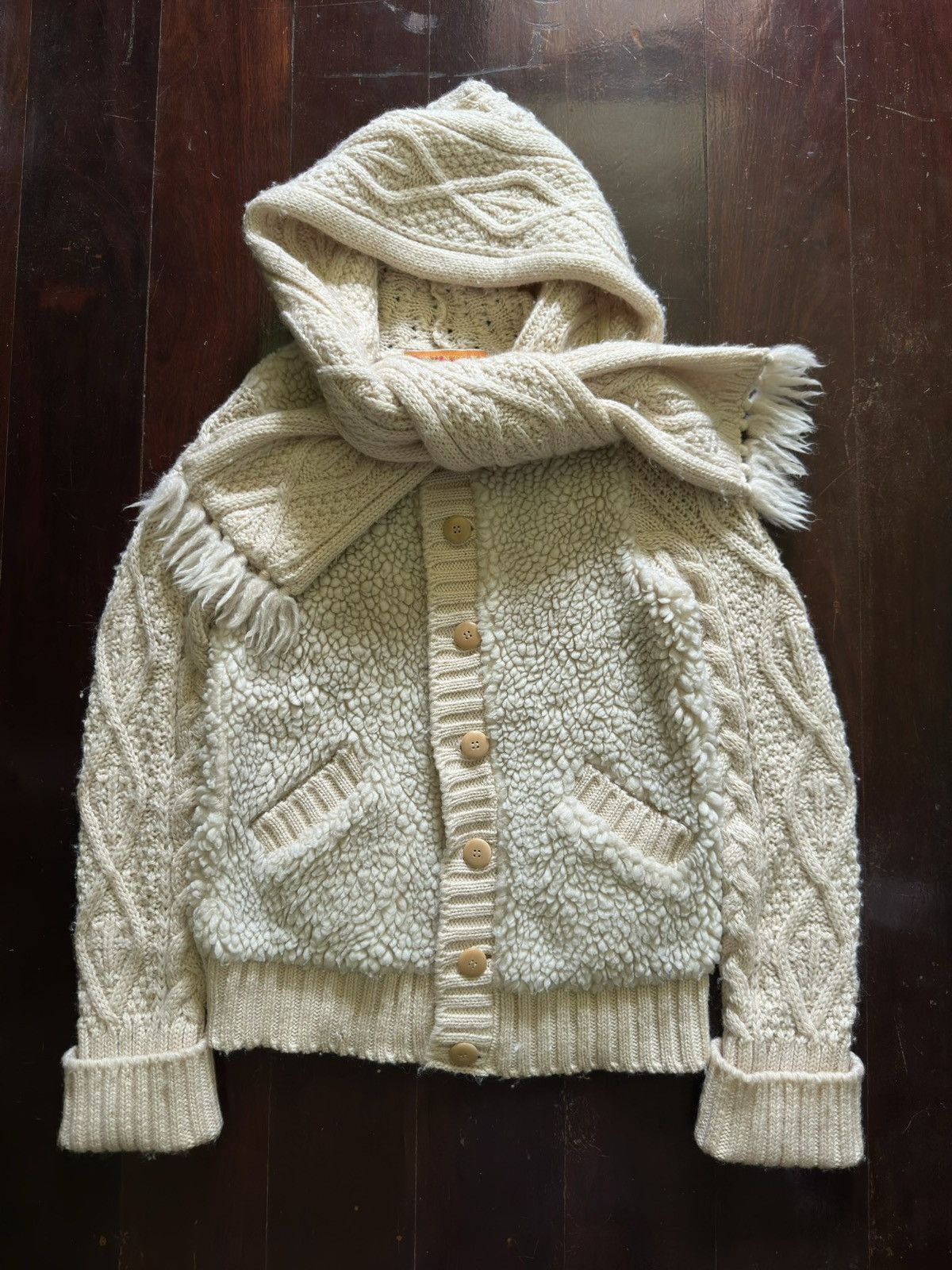 Hysteric Glamour 1980s Ozone Community Scarf Knitted Hoodie Size S / US 4 / IT 40 - 3 Thumbnail
