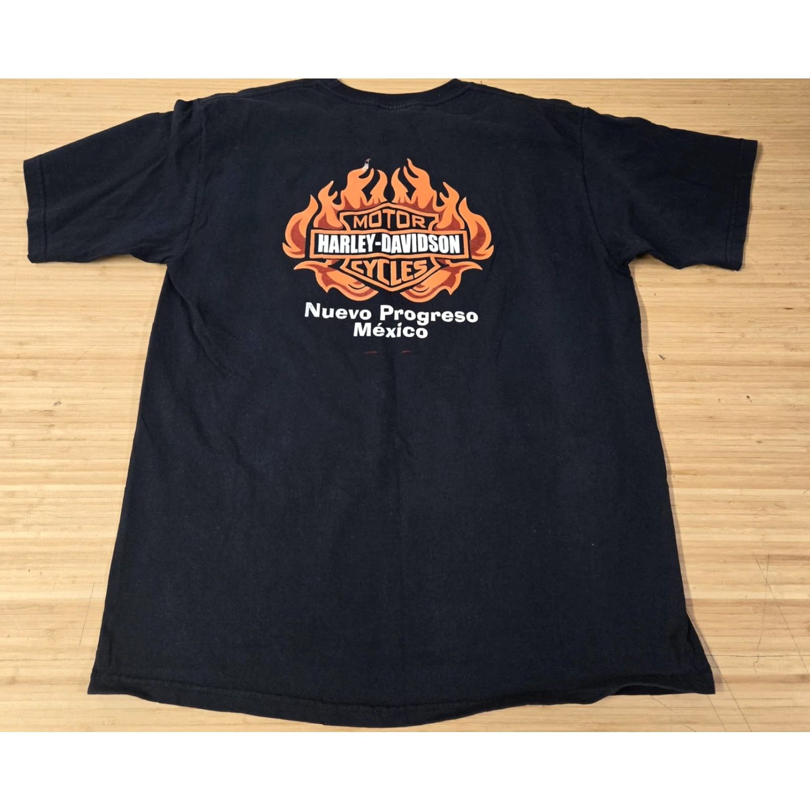 Harley Davidson Harley Davidson Shirt Mens Large Nuevo Progreso Mexico Flame Biker Tee Size US L / EU 52-54 / 3 - 4 Thumbnail