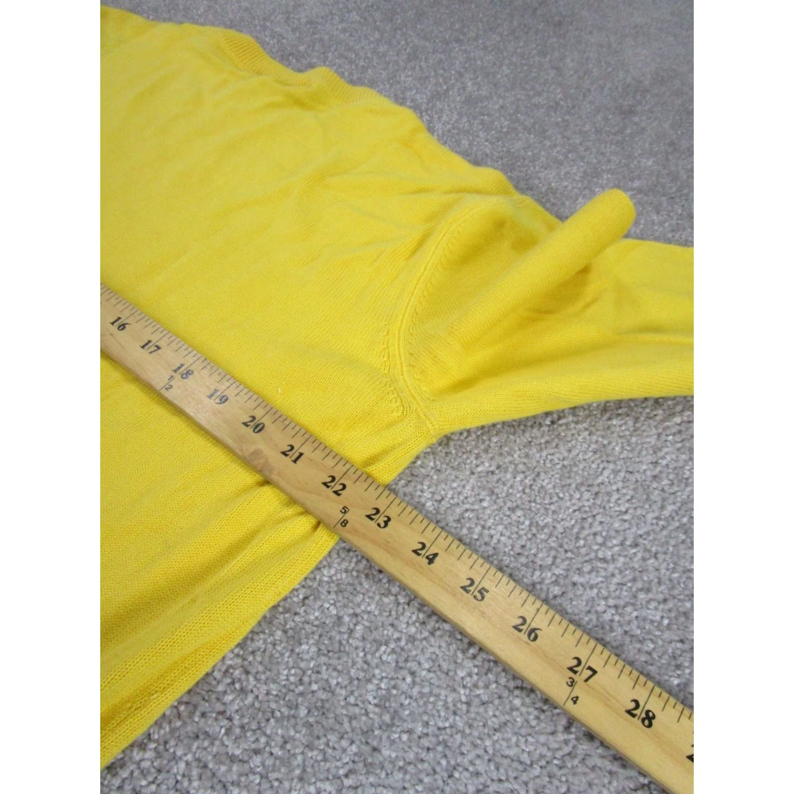Faconnable Façonnable Sweater Men Small Yellow Cotton Knit Crew Pullover - Stain - Casual Shirt? Size US S / EU 44-46 / 1 - 6 Thumbnail