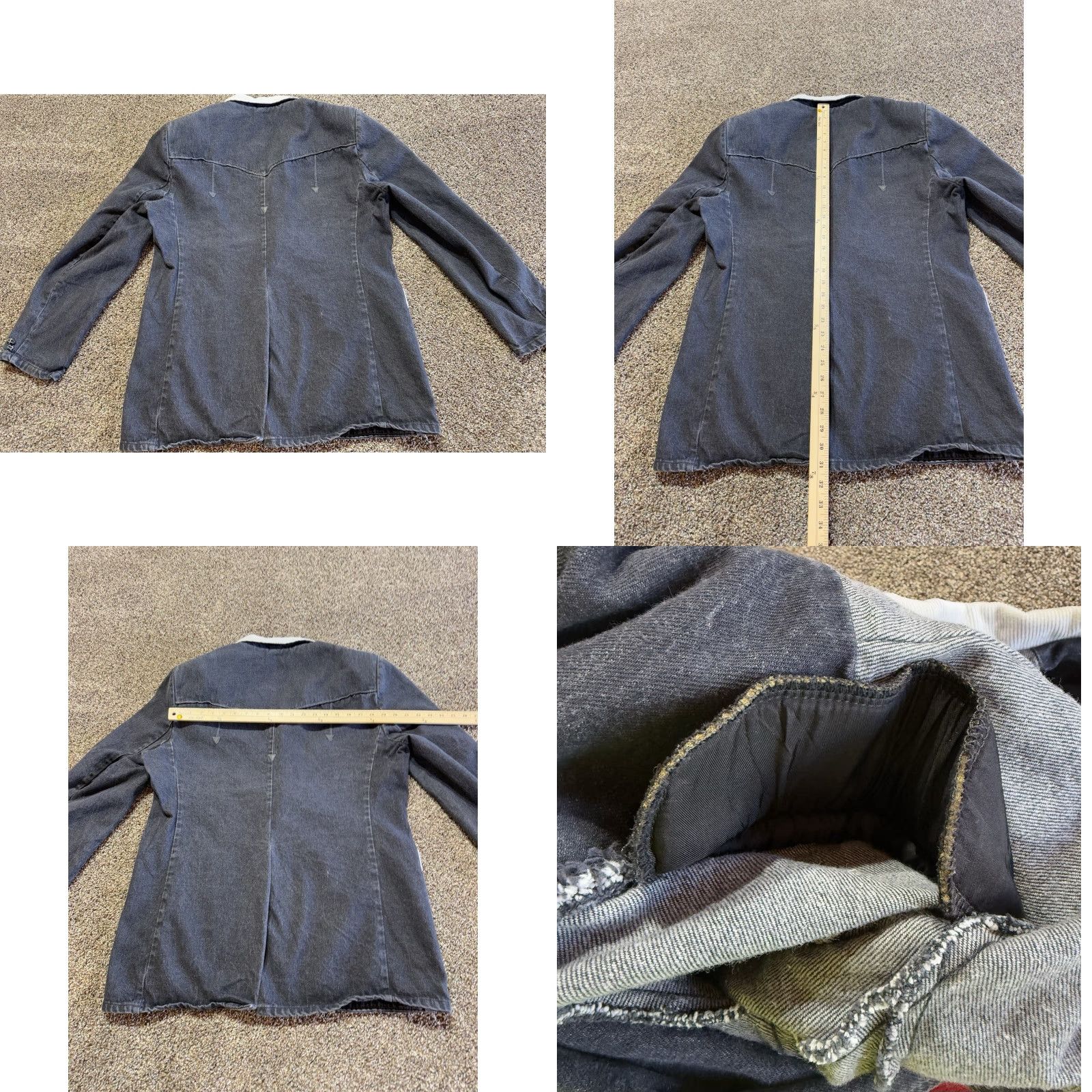 Vintage VINTAGE Pioneer Wear Jacket Blazer Mens 44 Long Tweed Gray Wool Polyester Western Cowboy Rockabilly Button Two-Button Jacket / Coat/ Blazer Size 44R - 9 Thumbnail