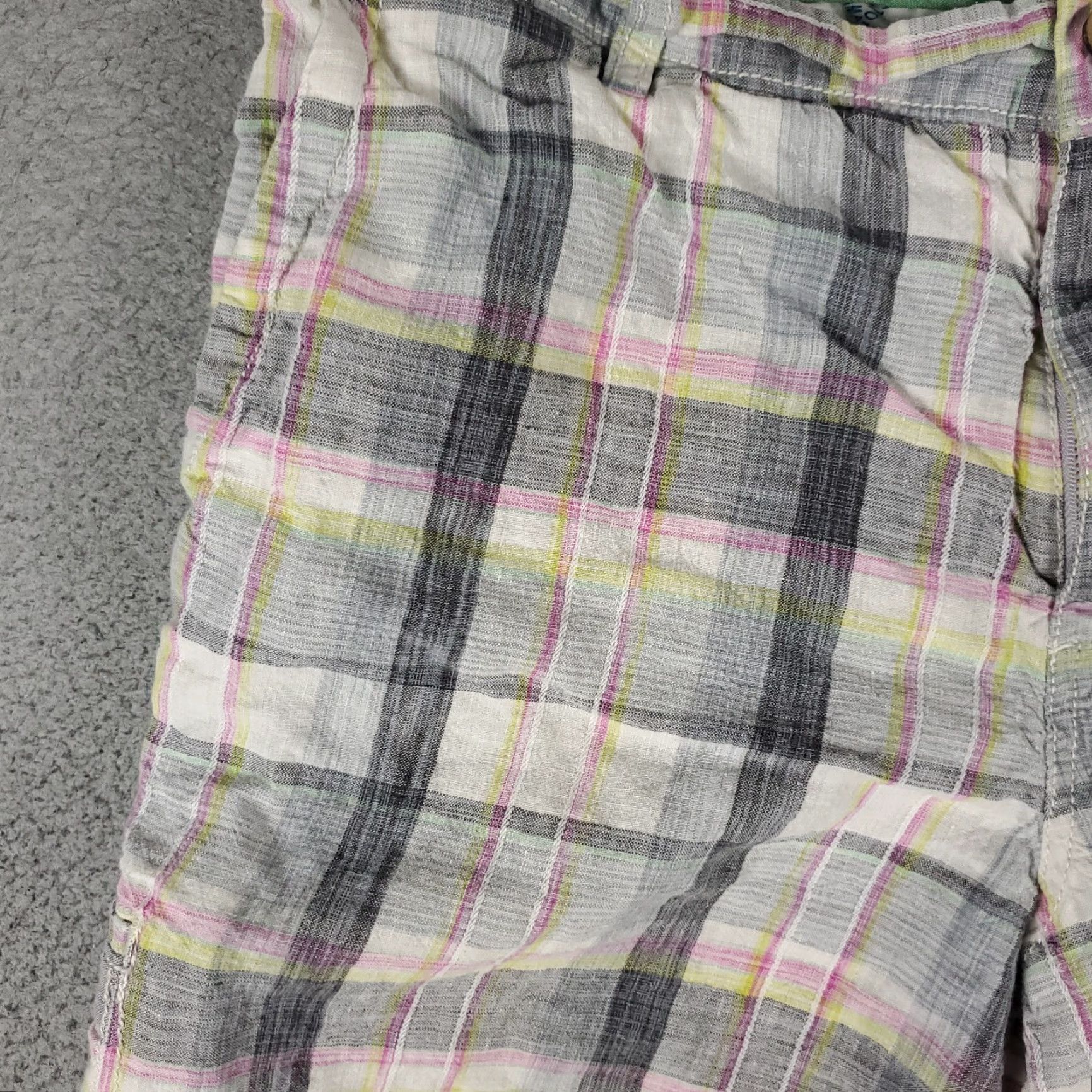 Tommy Bahama Tommy Bahama Shorts Mens Size 32 Gray Blue Plaid Linen Casual Flat Front Chino Size US 32 / EU 48 - 2 Thumbnail