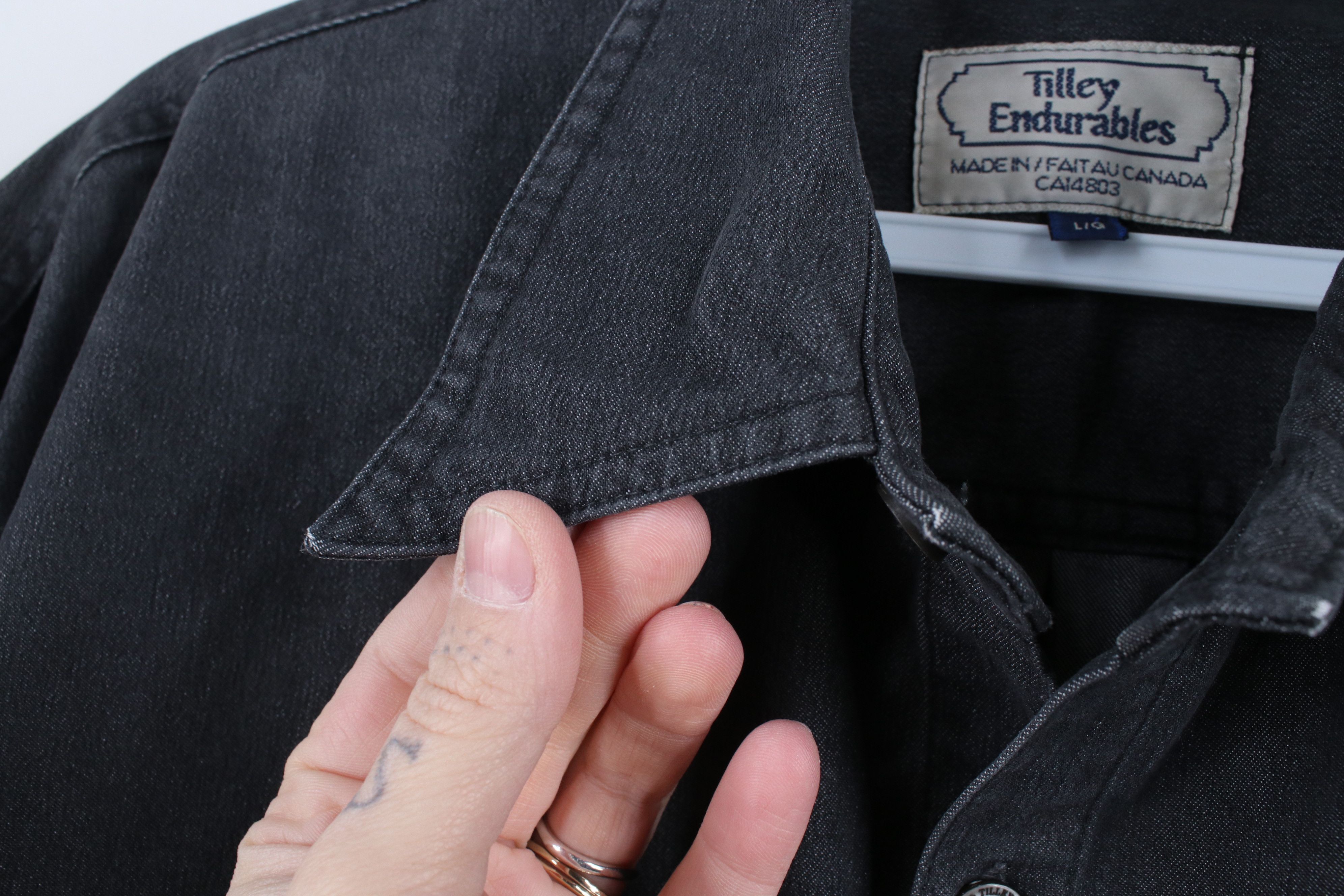 Tilley × Vintage Vintage Tilley Endurables Stretch Safari Denim Button Shirt Size US L / EU 52-54 / 3 - 10 Thumbnail