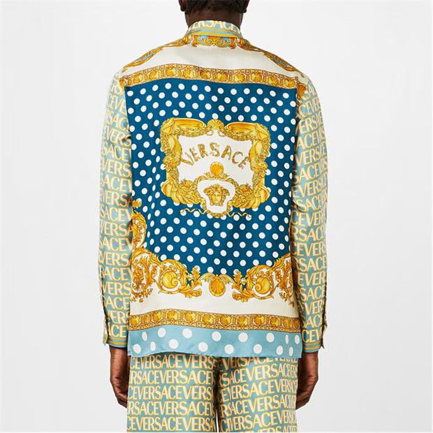 Versace o1g2r1mq0824 Barocco Polka Shirts in Multicolor Size US M / EU 48-50 / 2 - 5 Thumbnail