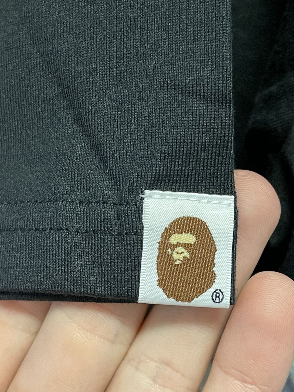 Bape Size M - Bape College Print Split Tee Grey/Black NEW Size US M / EU 48-50 / 2 - 6 Thumbnail