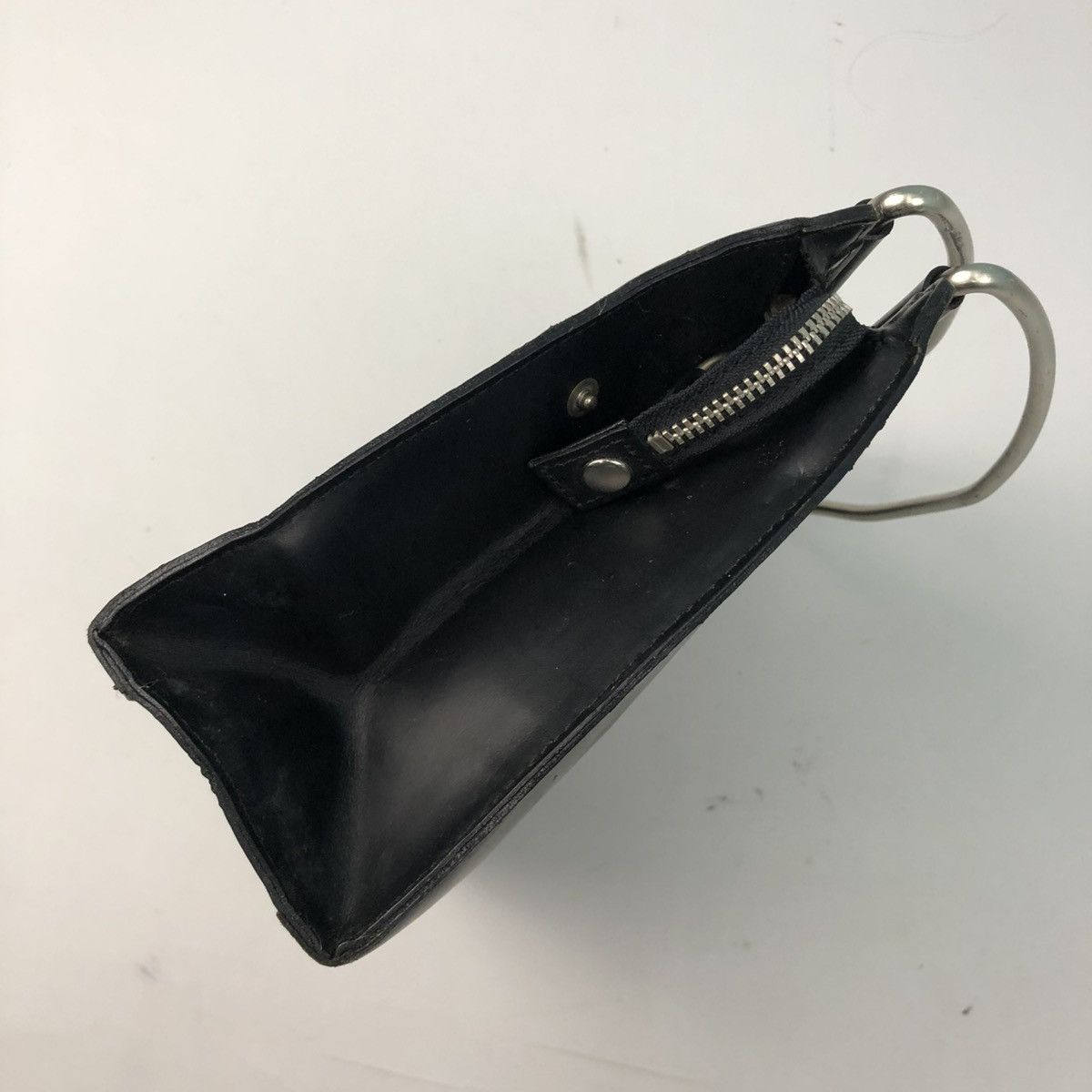 Yohji Yamamoto ‼️YES‼️ RARE Y’SACCS METAL HANDLE CARRY LEATHER BAG Size ONE SIZE - 6 Thumbnail