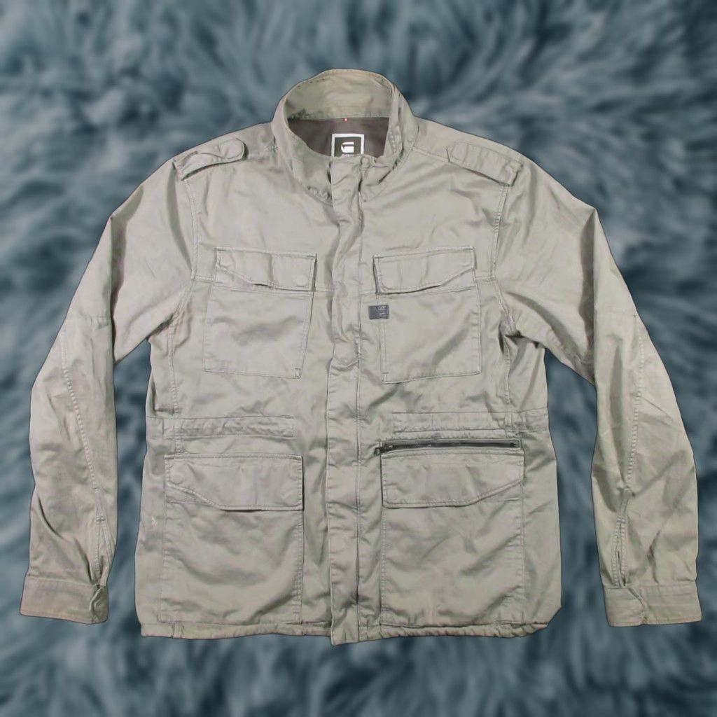 G-Star G-Star Cargo Jacket Womens 2XL Kaki Tan Military Epaulets Canvas Cotton Lightweight All Seasons Short Jacket Womens Size XXL / US 16-18 / IT 52-54 - 1 Thumbnail
