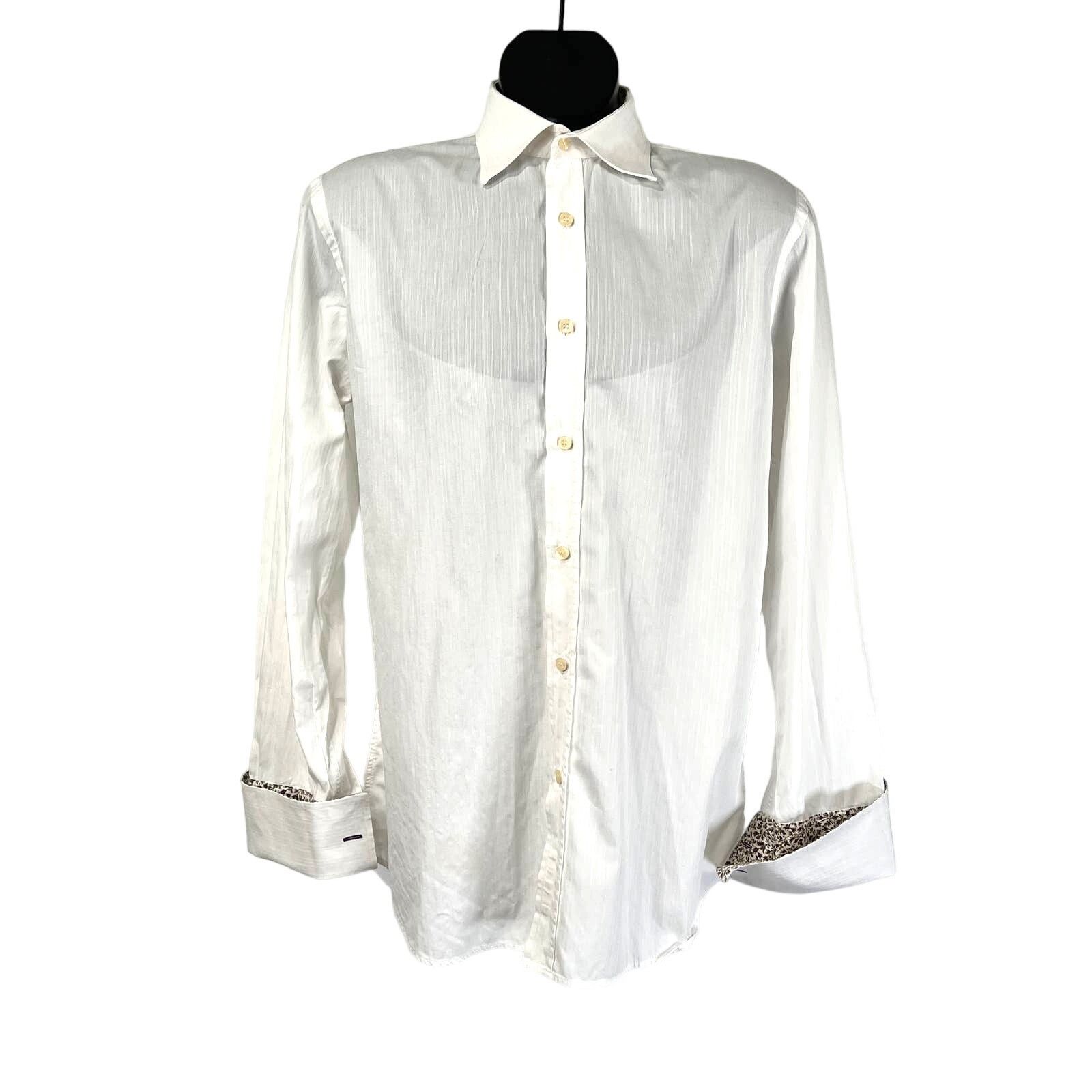 Paul Smith Paul Smith Long Sleeve Dress Shirt Contrast Floral Cuffs Size US XXL / EU 58 / 5 - 1 Thumbnail