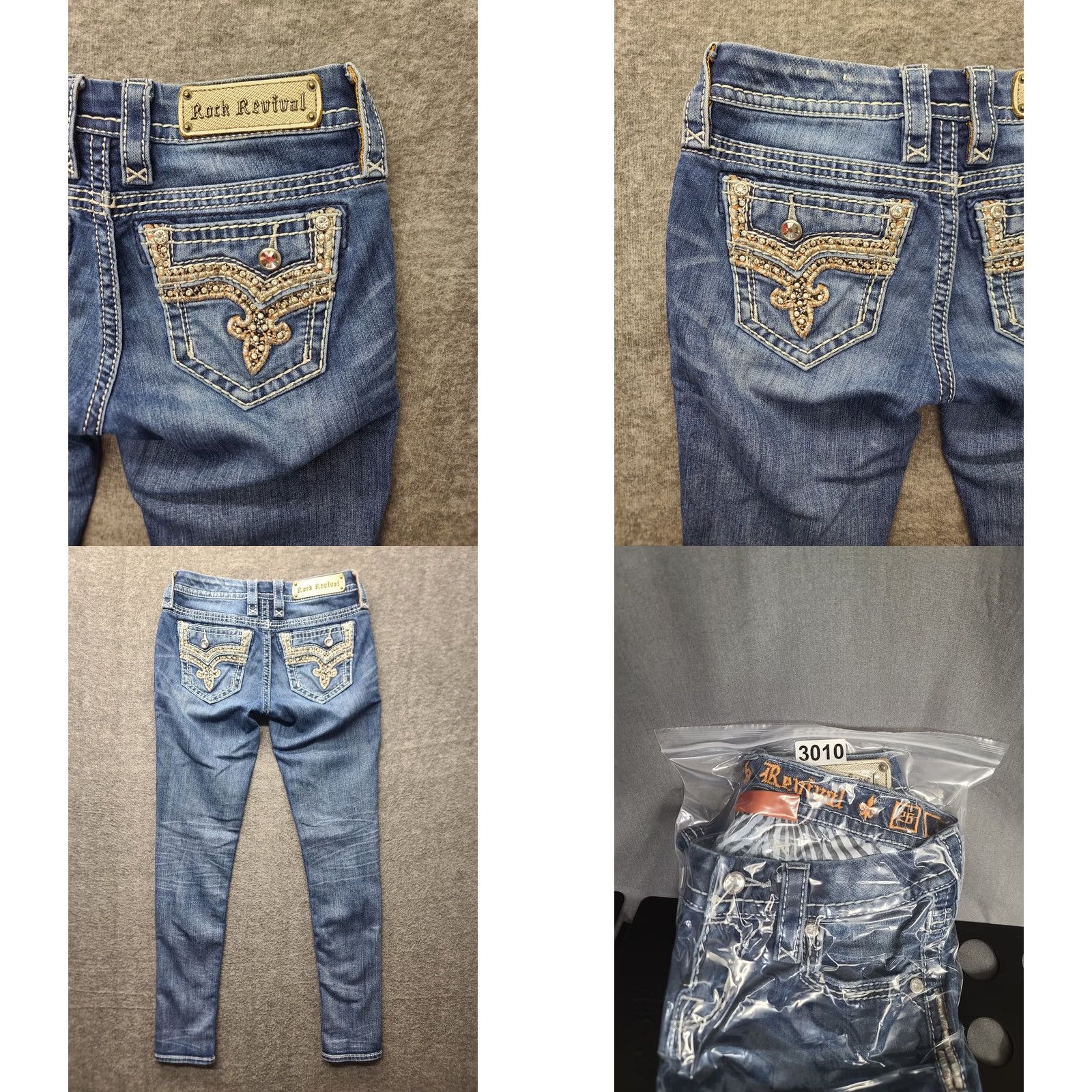 Vintage Rock Revival Jeans Womens 26x31 Betty Skinny Fit Ankle Mid Rise Distressed Size 26" / US 2 / IT 38 - 9 Thumbnail
