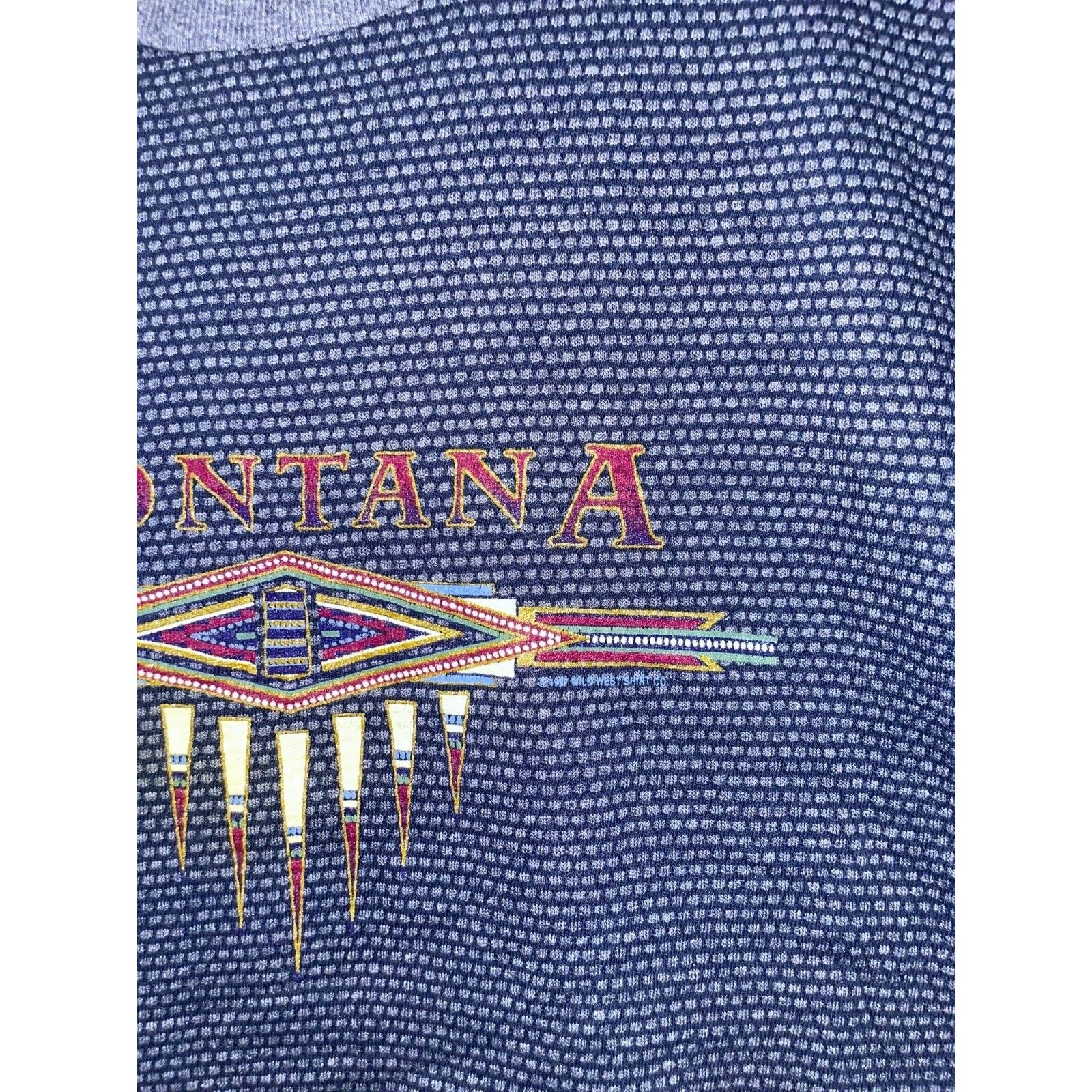 Vintage Vintage Montana Blue Shirt MT State Graphic Tee VTG 90s L Size US L / EU 52-54 / 3 - 5 Thumbnail