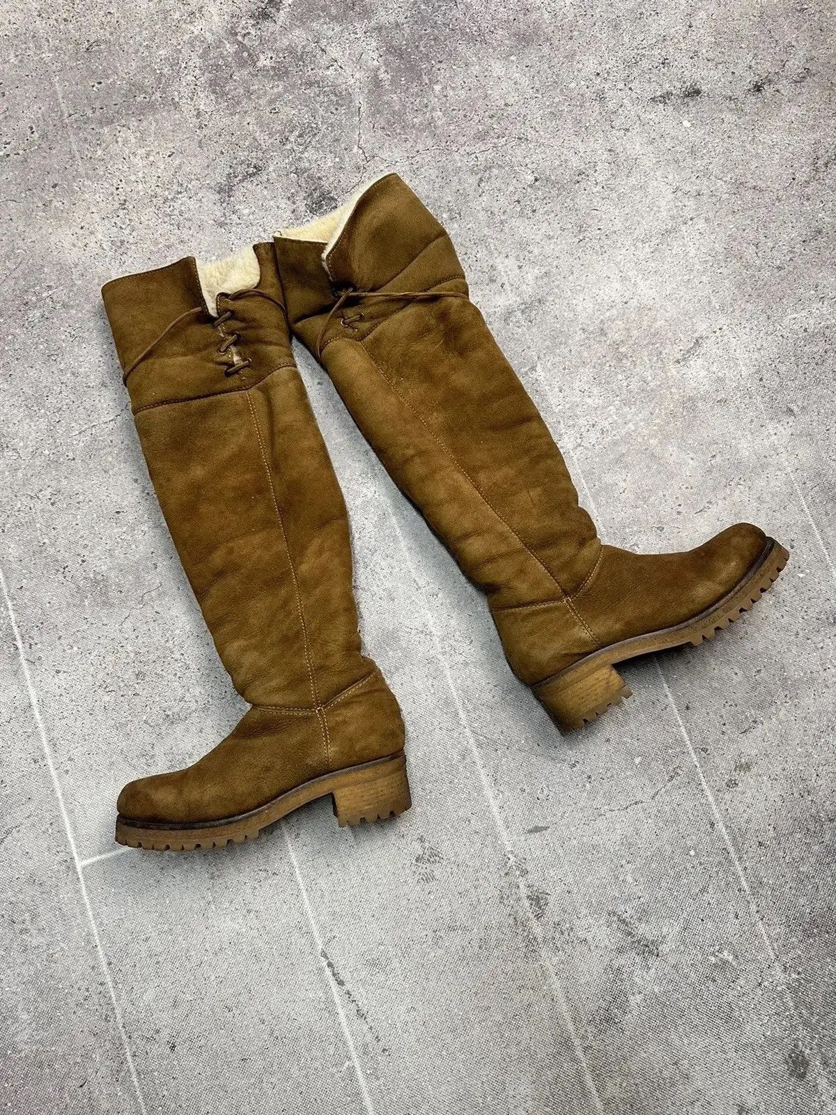 Genuine Leather × Moncler × Moncler Grenoble Vintage Moncler Leather suede boots high Luxury Size US 8 / IT 38 - 12 Thumbnail