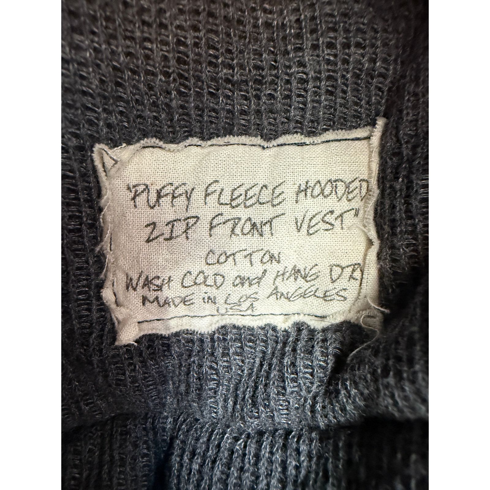 Greg Lauren Greg Lauren SAMPLE Puffy Fleece Hooded Zip Front Vest Size US XL / EU 56 / 4 - 4 Thumbnail