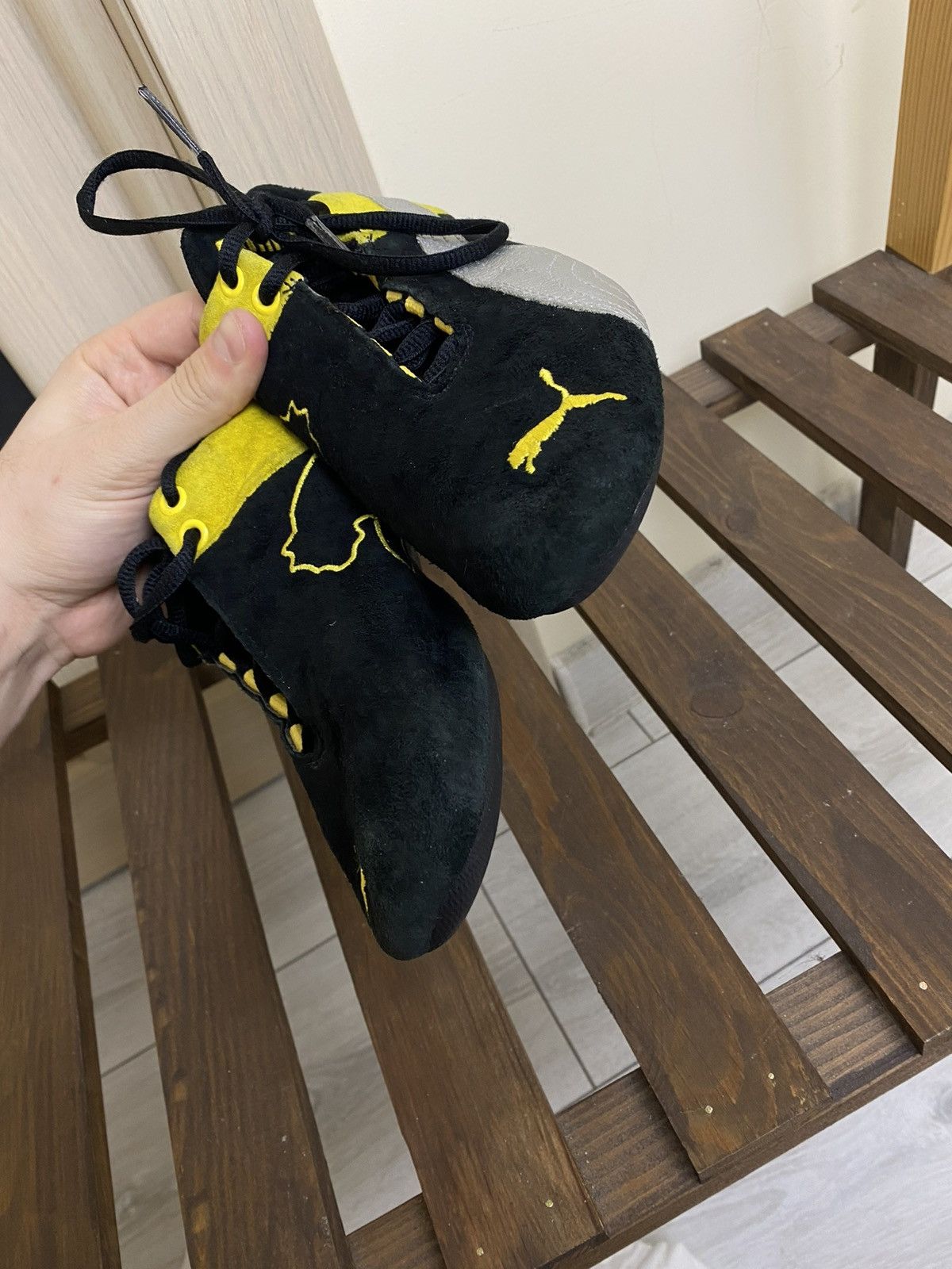 Puma Vintage Puma speed cat black yellow shoes size 39(25 cm) Size US 9 / IT 39 - 21 Thumbnail