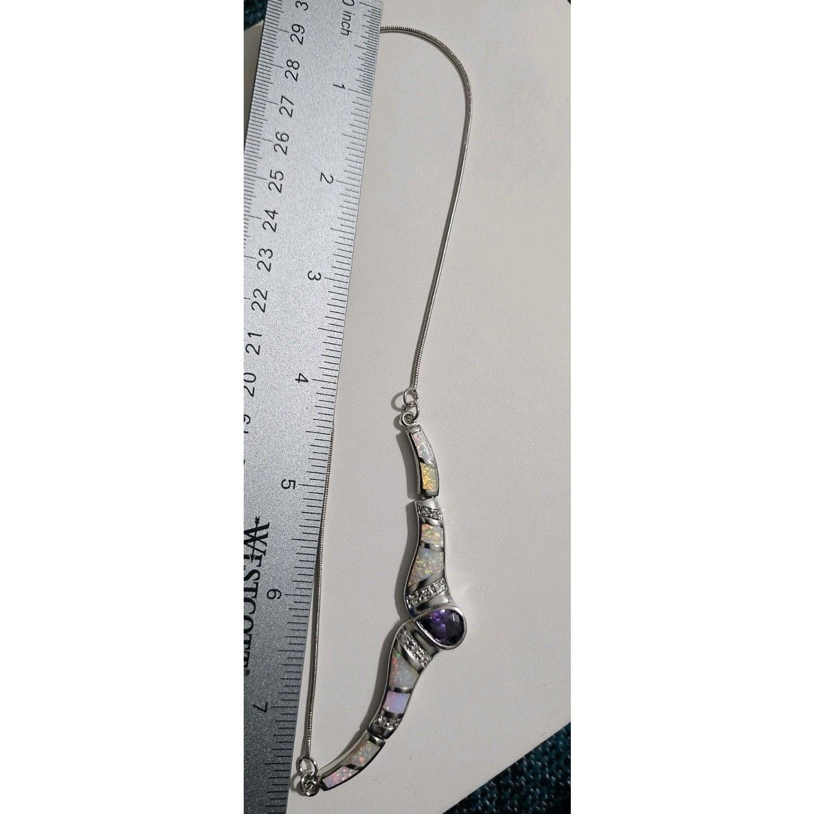 Other Silver Rat Tail Purple Stone Choker Multistone Size ONE SIZE - 6 Thumbnail