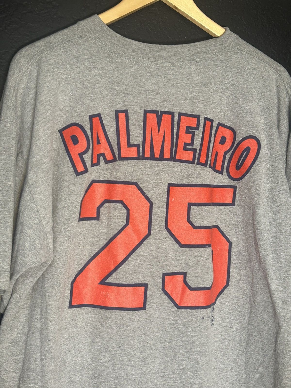 MLB × Vintage Y2K Texas Rangers Rafael Palmeiro T Shirt Size US XL / EU 56 / 4 - 8 Thumbnail