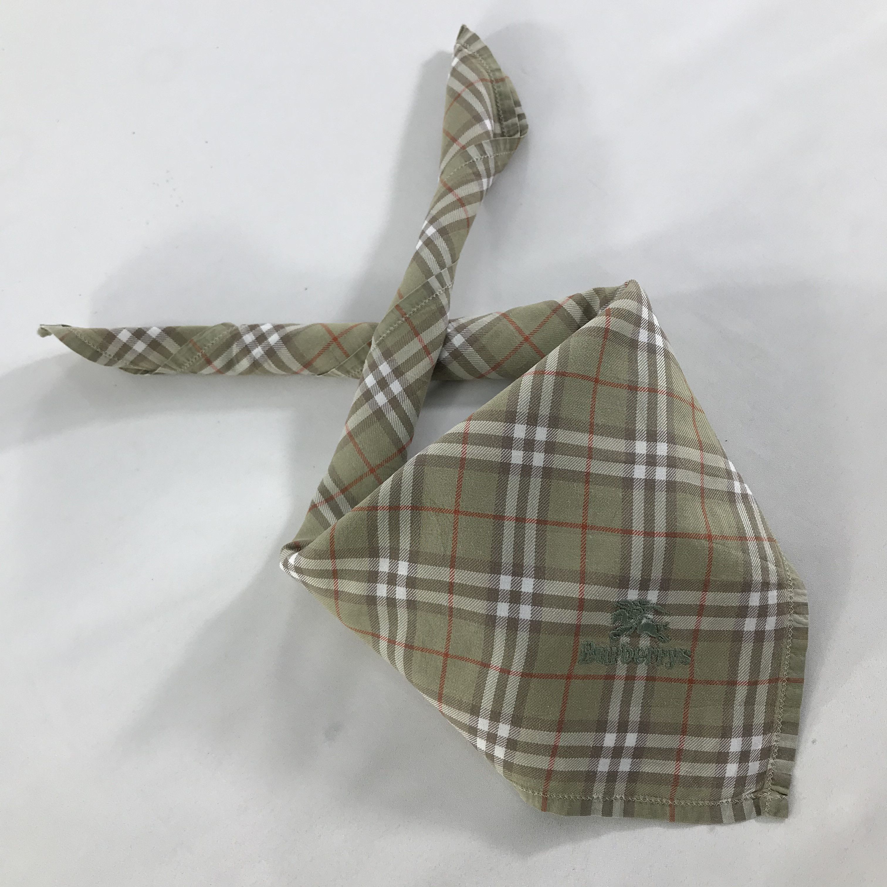 Burberry × Vintage Burberry Bandana / Handkerchief / Neckerchief - S1359 Size ONE SIZE - 4 Thumbnail
