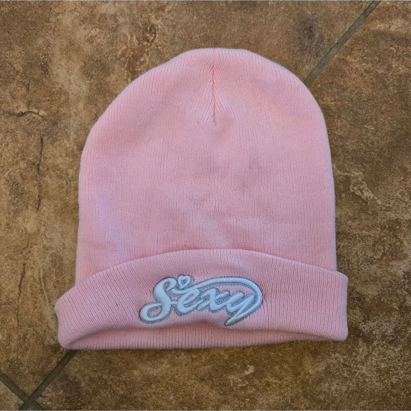 Other Light Pink Solid Sexy Beanie Size ONE SIZE - 1 Thumbnail