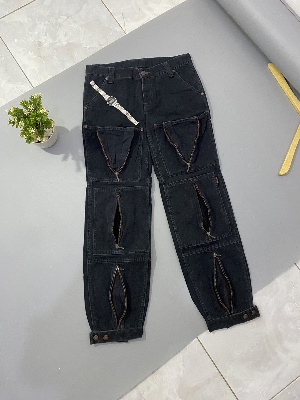 Hysteric Glamour 💥Very Rare💥Hysteric Glamour Multipocket Zipper Pants Size US 31 - 1 Thumbnail