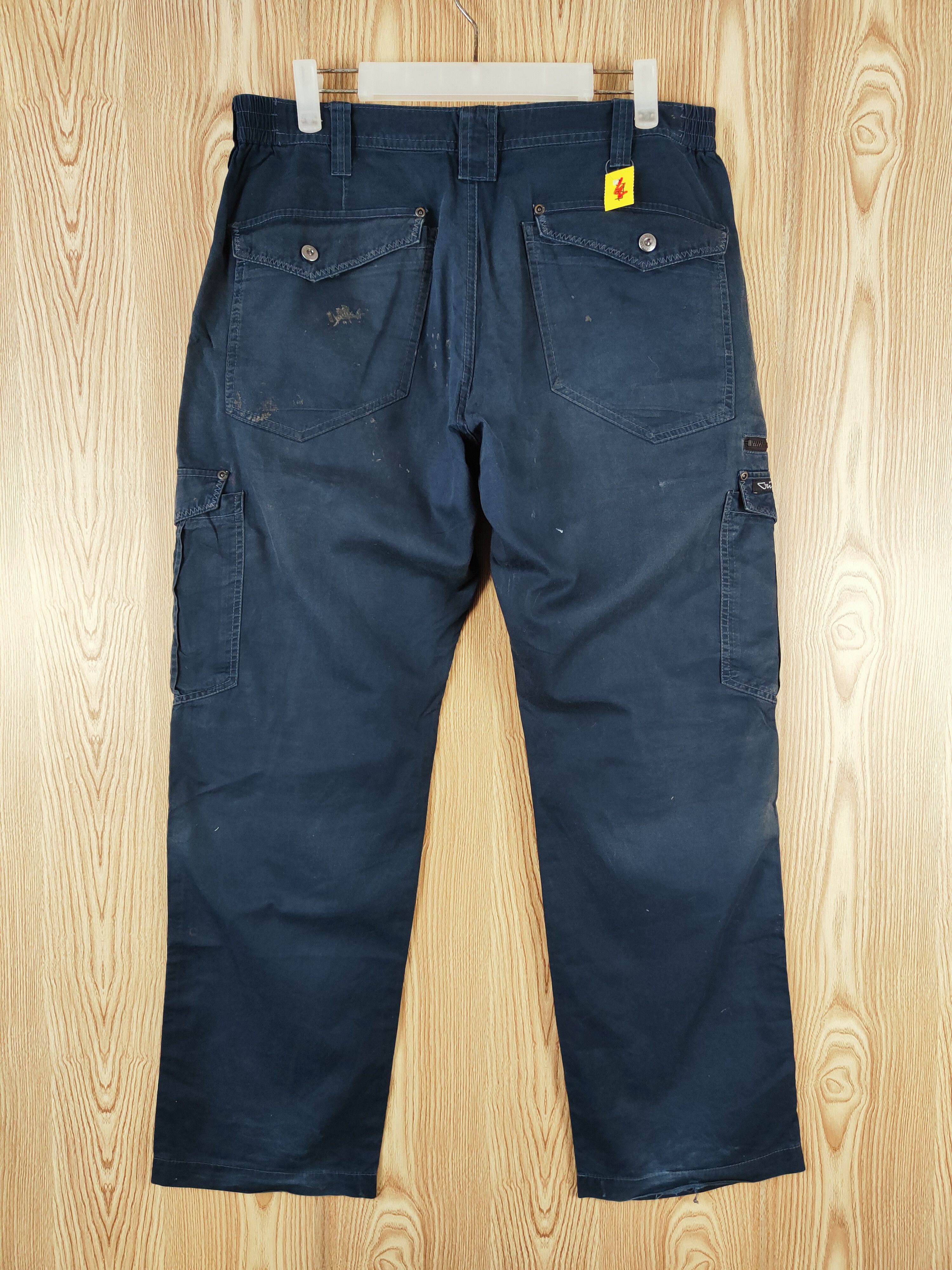 Japanese Brand GW Navy Faded Multipocket Tactical Cargo Pants #W376 Size US 33 - 8 Thumbnail