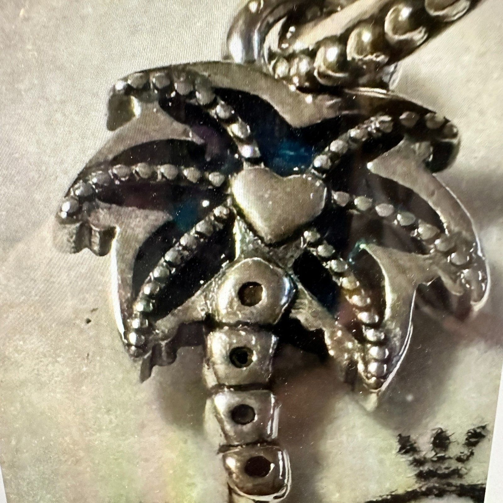 pandora Authentic Pandora Opalescent Green Palm Tree Dangle Charm #7 Size ONE SIZE - 3 Thumbnail