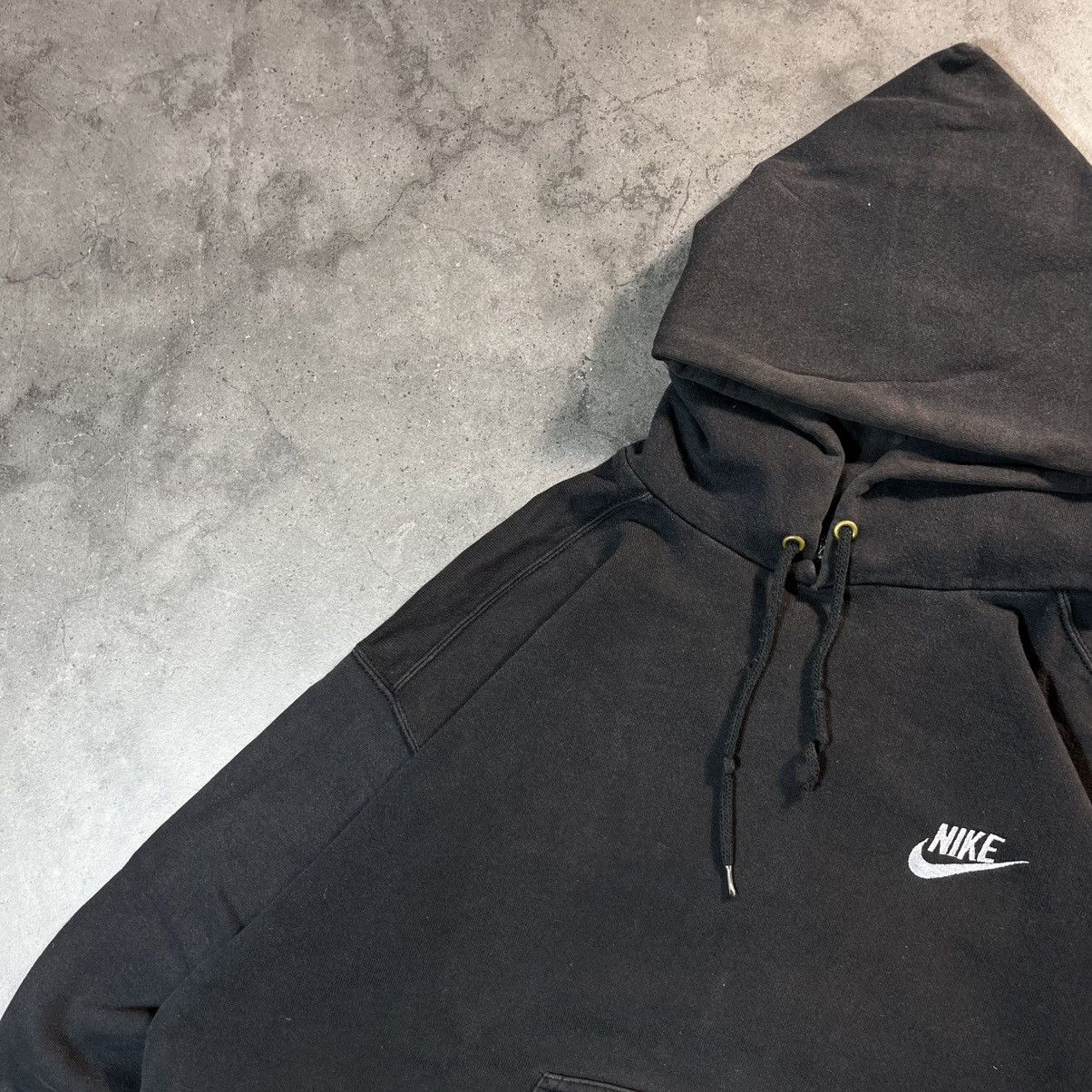 Nike Vintage 90s Nike Small Swoosh Logo Boxy Baggy Hoodie Size US XL / EU 56 / 4 - 6 Thumbnail