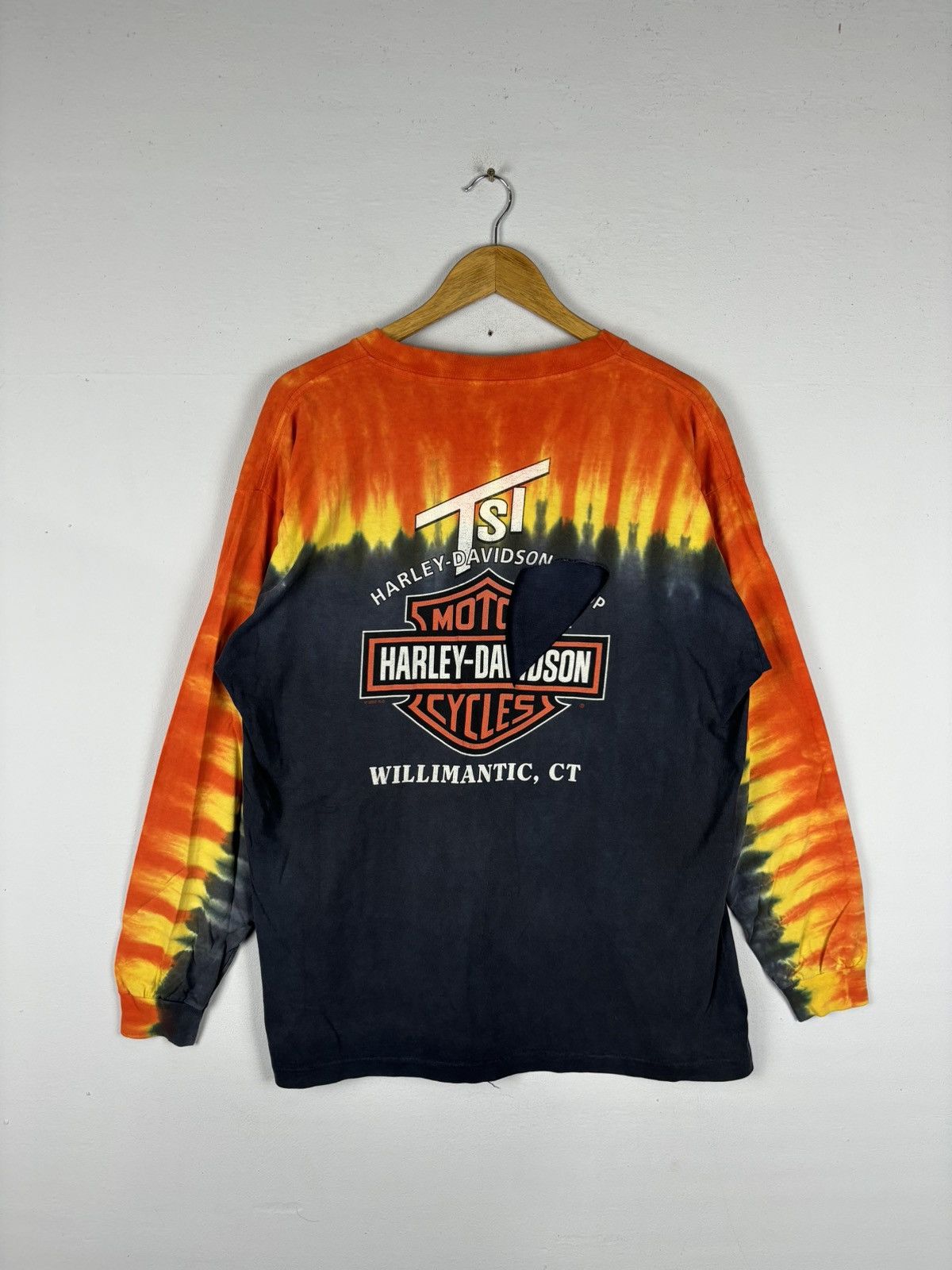 Vintage Harley Davidson Tie Dye Distressed Rare T-shirt