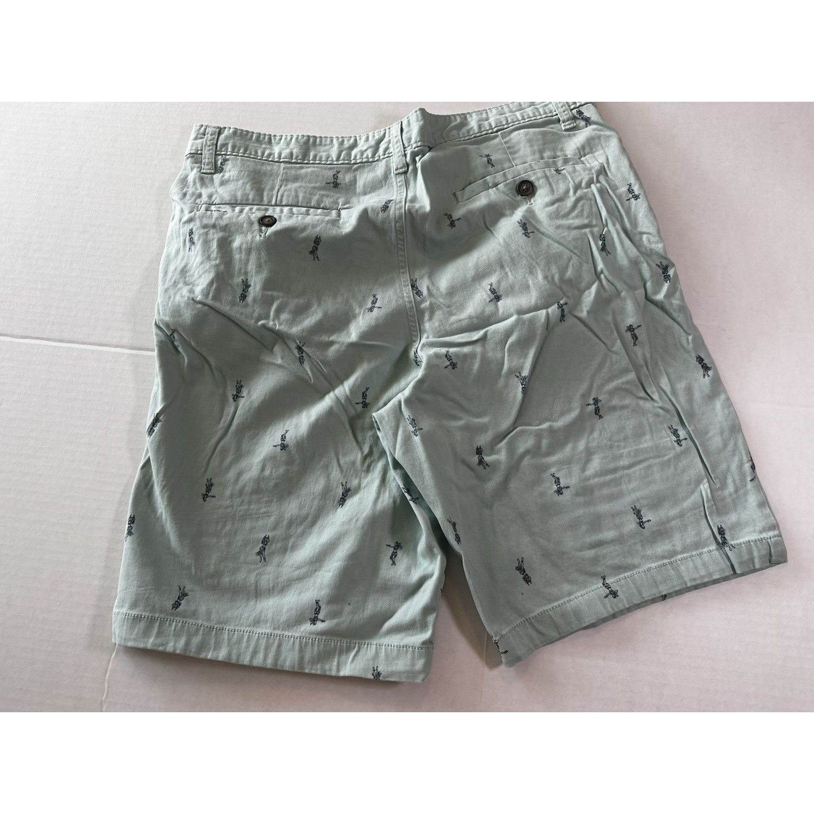 George George Chino Shorts Teal Hawaiian Dancers Sz34 Tropical Golf Size US 34 / EU 50 - 10 Thumbnail