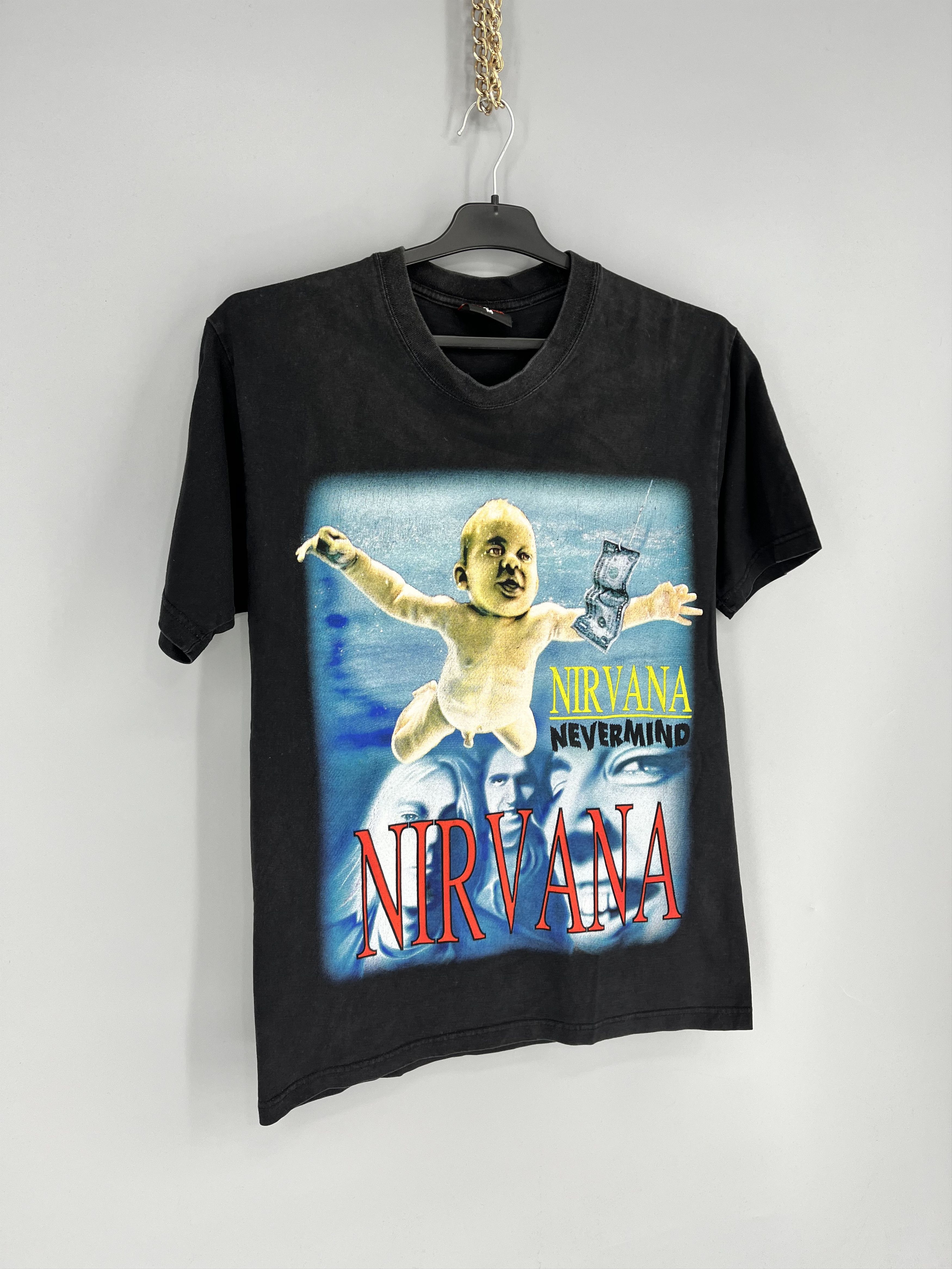 Band Tees Vintage Nirvana NEVERMIND Bootleg Band Shirt Size US M / EU 48-50 / 2 - 2 Thumbnail