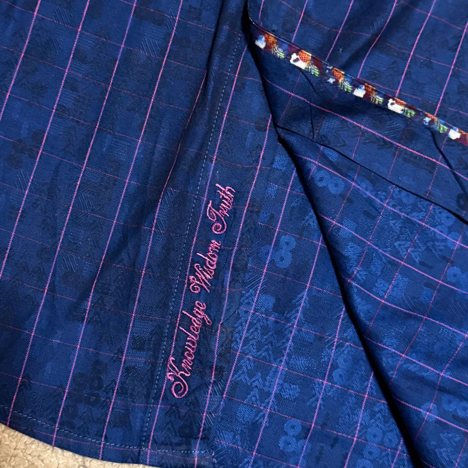 Robert Graham Robert Graham Pineapple Flip Cuff Windowpane Shirt Size 2XL Size US XXL / EU 58 / 5 - 3 Thumbnail