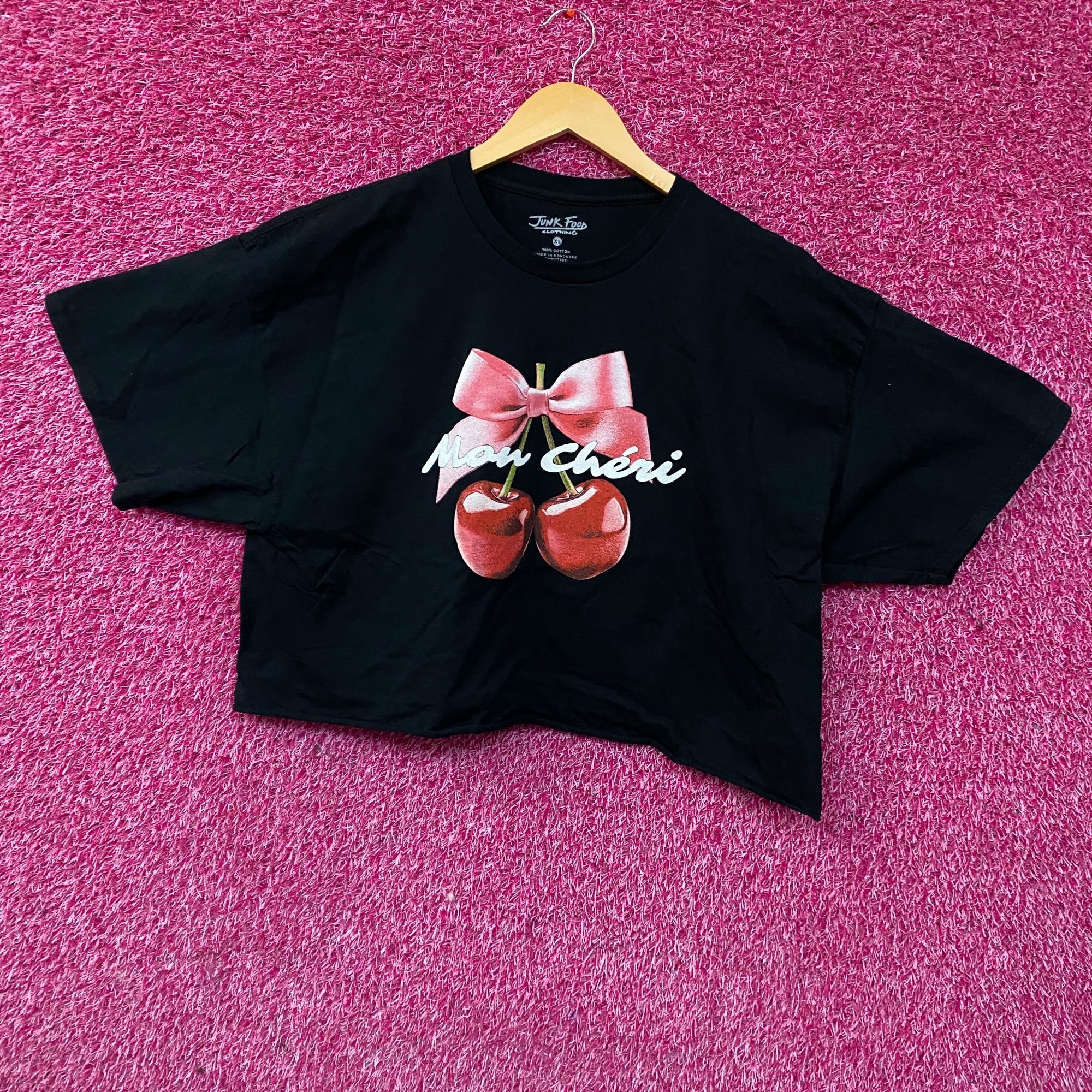 Junk Food Junk Food Clothing Mon Cheri Vintage Style Graphic Crop Tee Size XL / US 12-14 / IT 48-50 - 3 Thumbnail