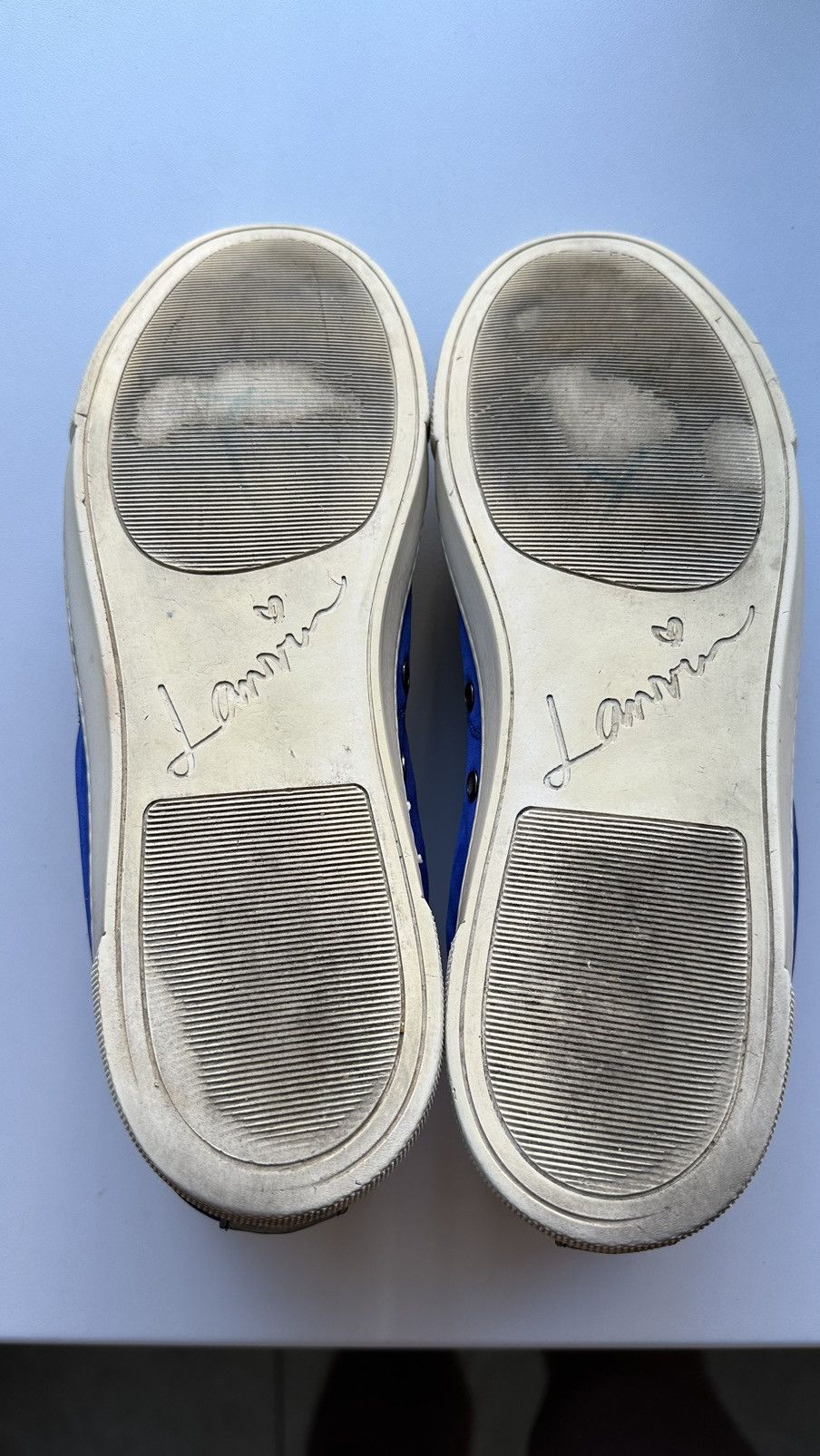 Lanvin Lanvin Nylon & Leather Blue High Top Sneakers Italy Size 41 Size US 8 / EU 41 - 7 Thumbnail