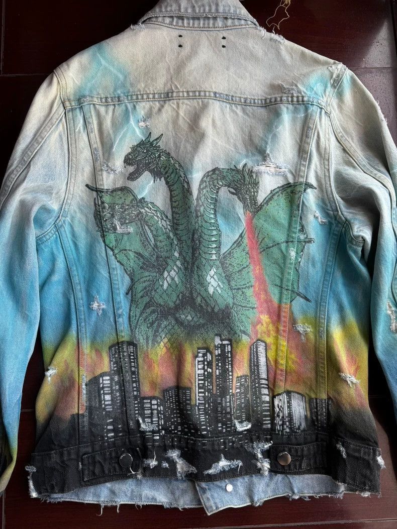 Amiri Amiri classic Guidola three-headed dragon denim jacket-2506 Size US M / EU 48-50 / 2 - 3 Thumbnail