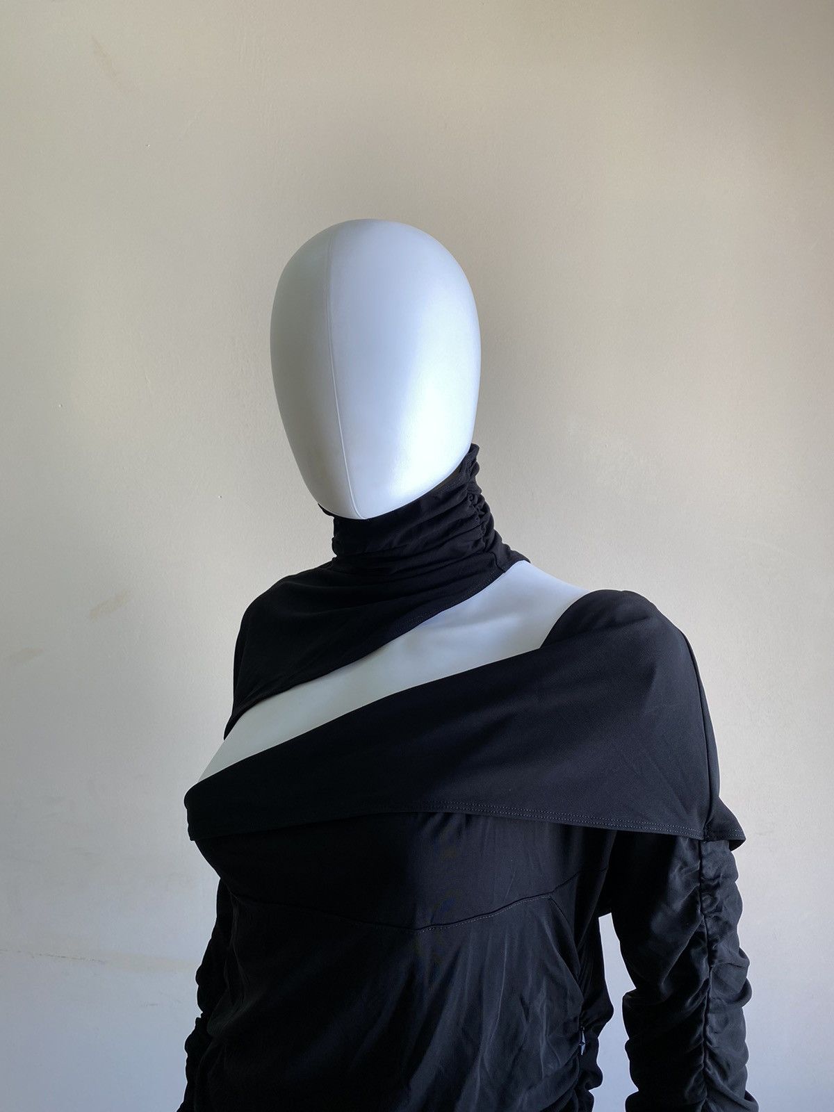 Mugler MUGLER X H&M Gathered One Shoulder Mini Dress Size XL Size XL / US 12-14 / IT 48-50 - 11 Thumbnail